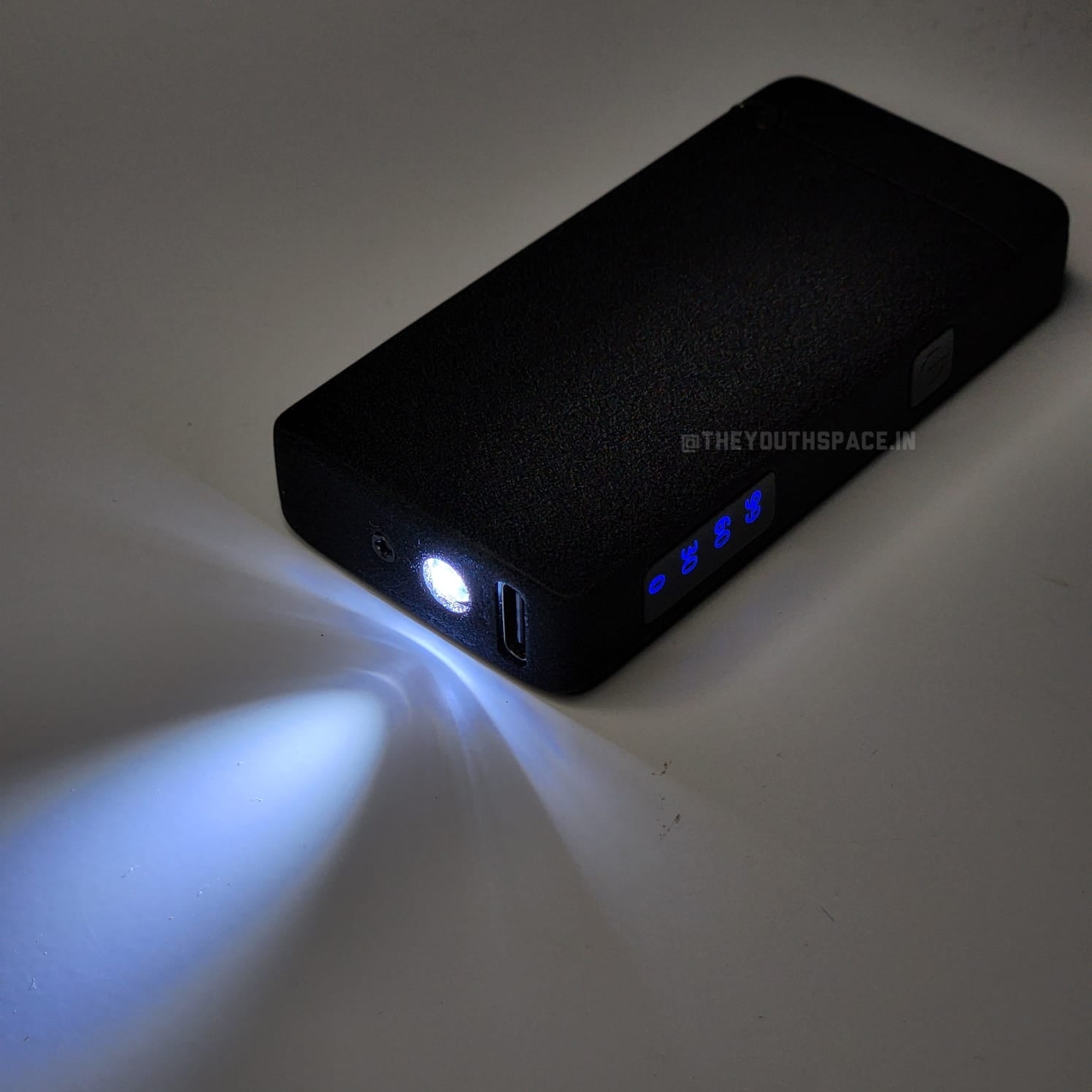 Electric Double Arc Metallic Lighter with Flame stick