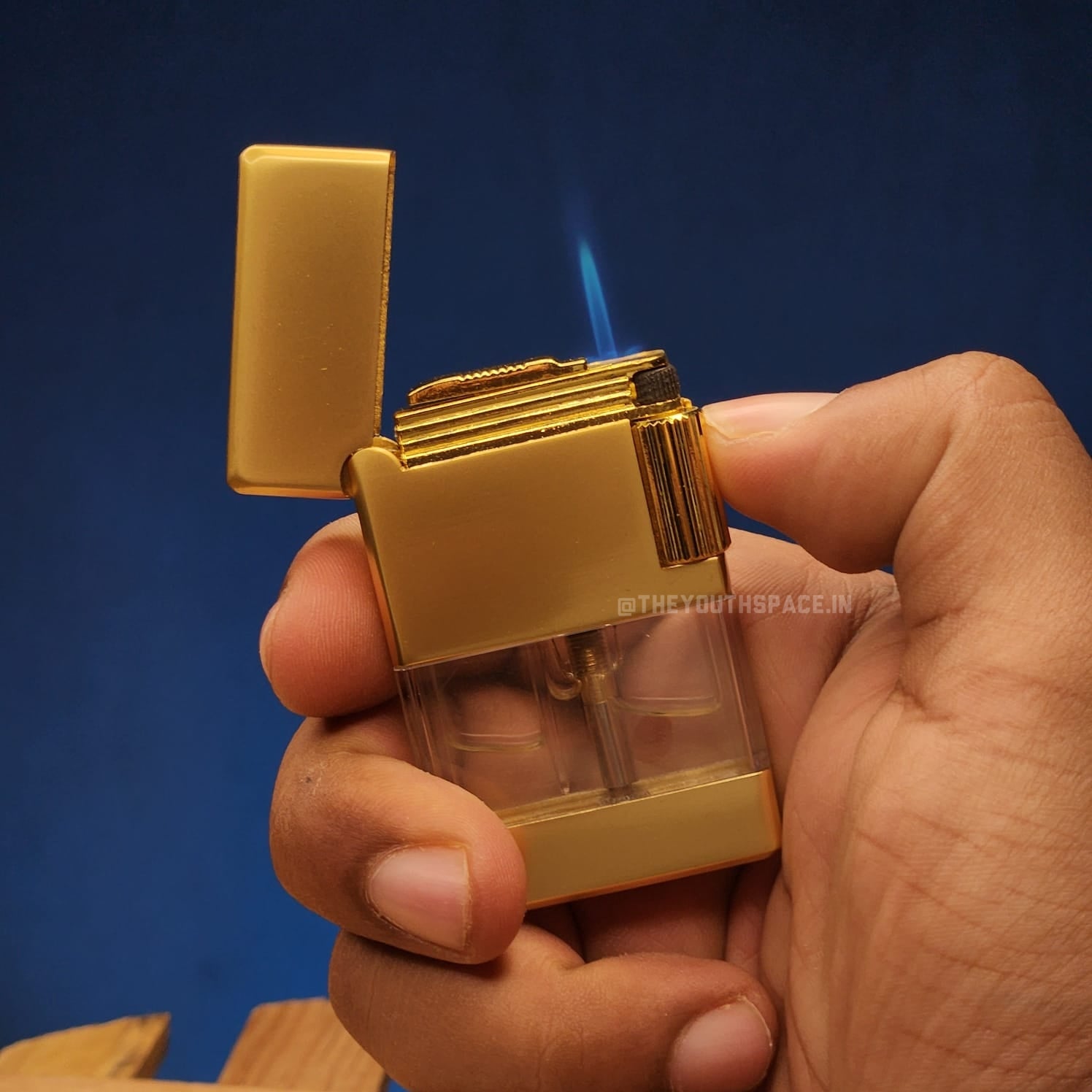 Dual Flame Mode Sleek Lighter (Metallic)