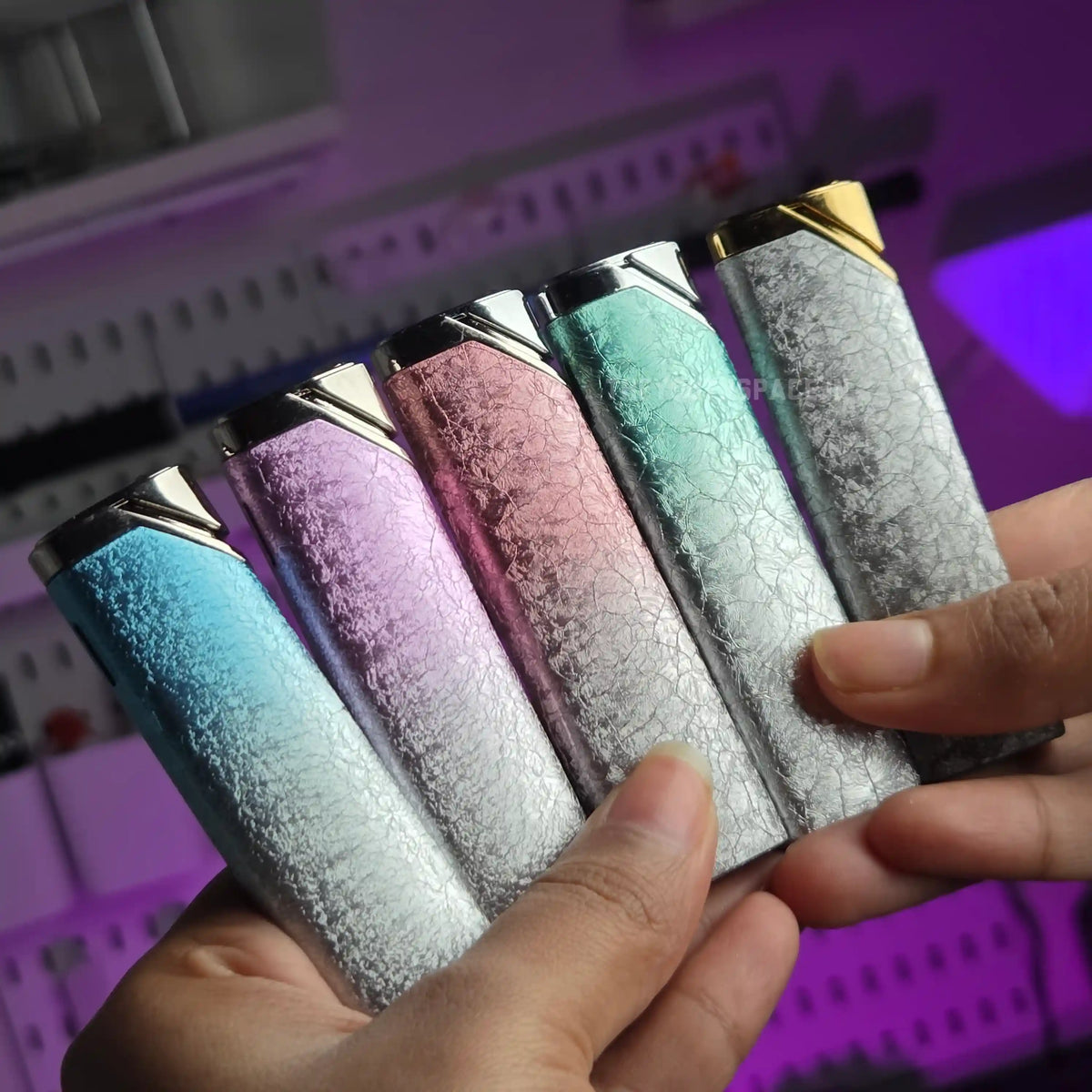 Metallic Ice Crack Torch Jet Flame Lighter