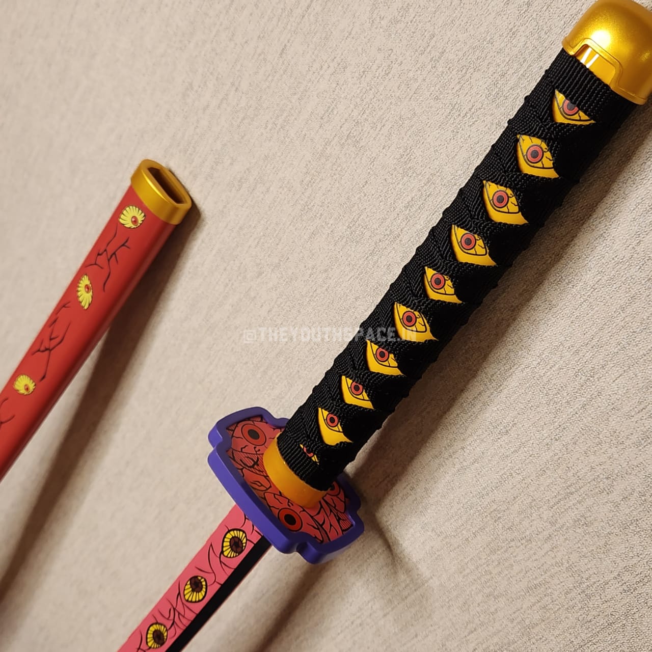 DIY KOKUSHIBO'S FLESH WOODEN KATANA (104 CM)