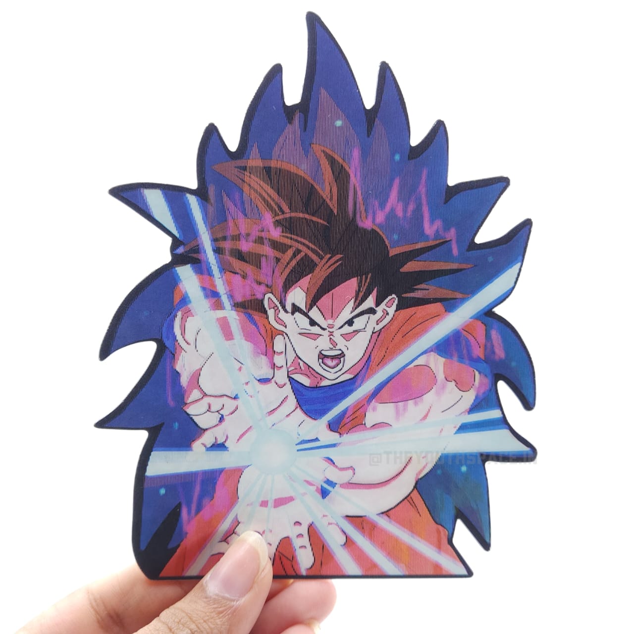 Goku triple forms 3d motion sticker