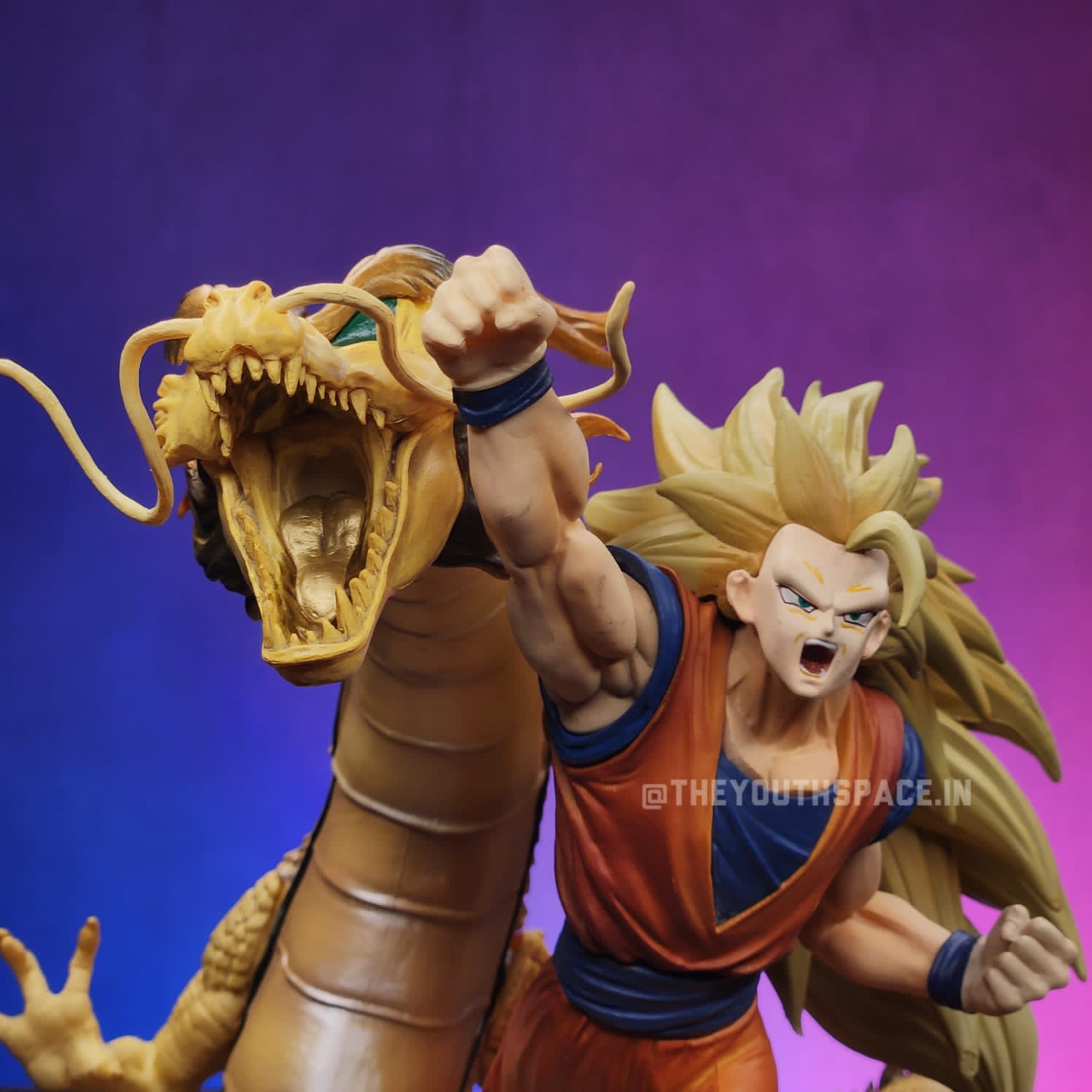 GOKU SUPER SAIYAN 3 WITH GOLDEN DRAGON ACTION FIGURE - DRAGON BALL