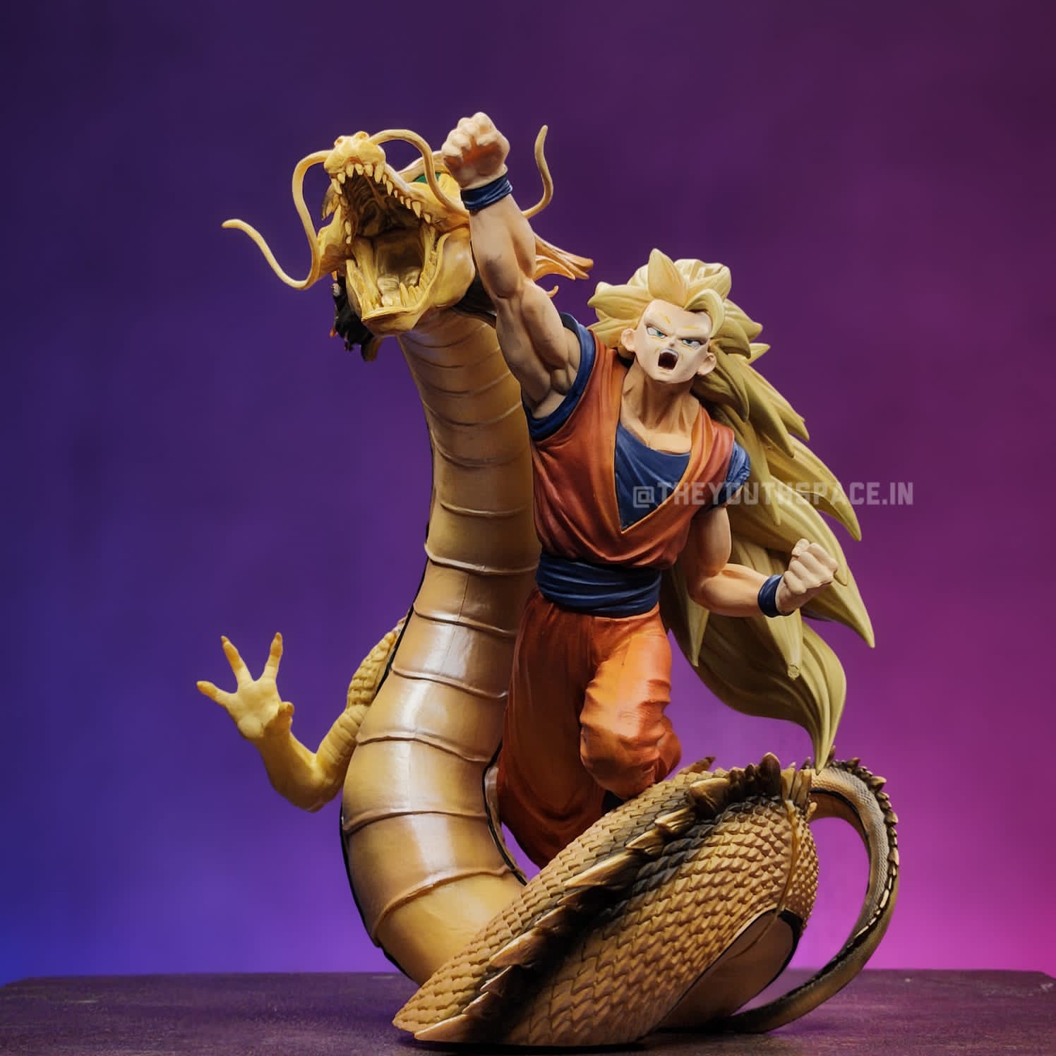 GOKU SUPER SAIYAN 3 WITH GOLDEN DRAGON ACTION FIGURE - DRAGON BALL