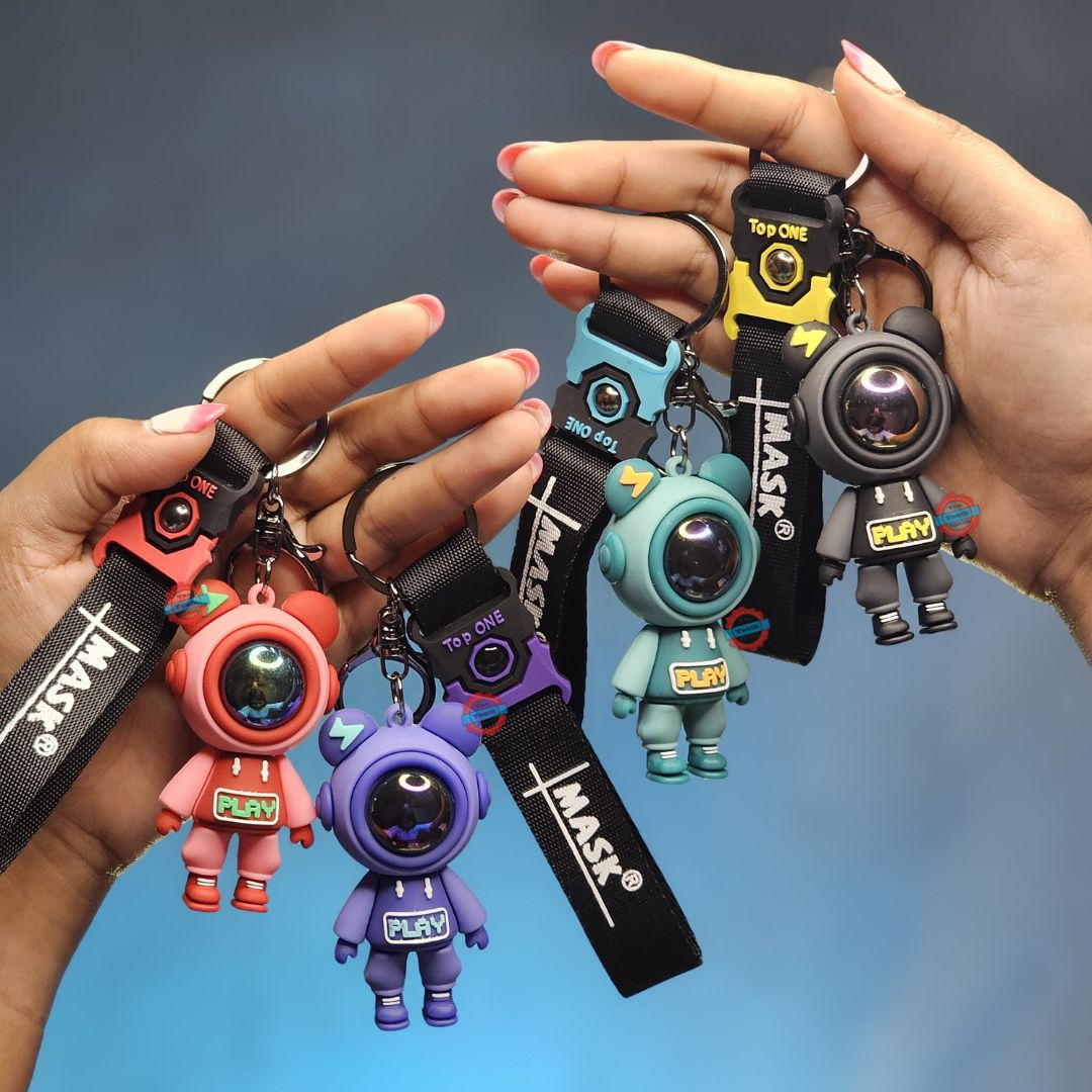 Cool Astranaut Silicone Keychain