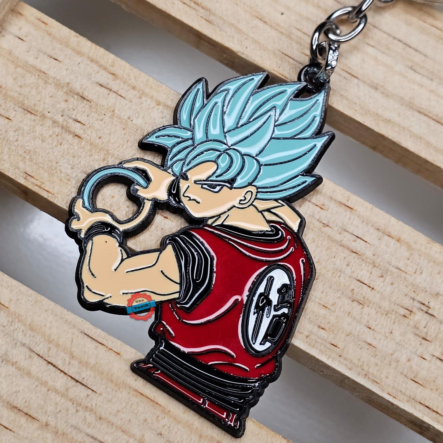 Goku metal keychain