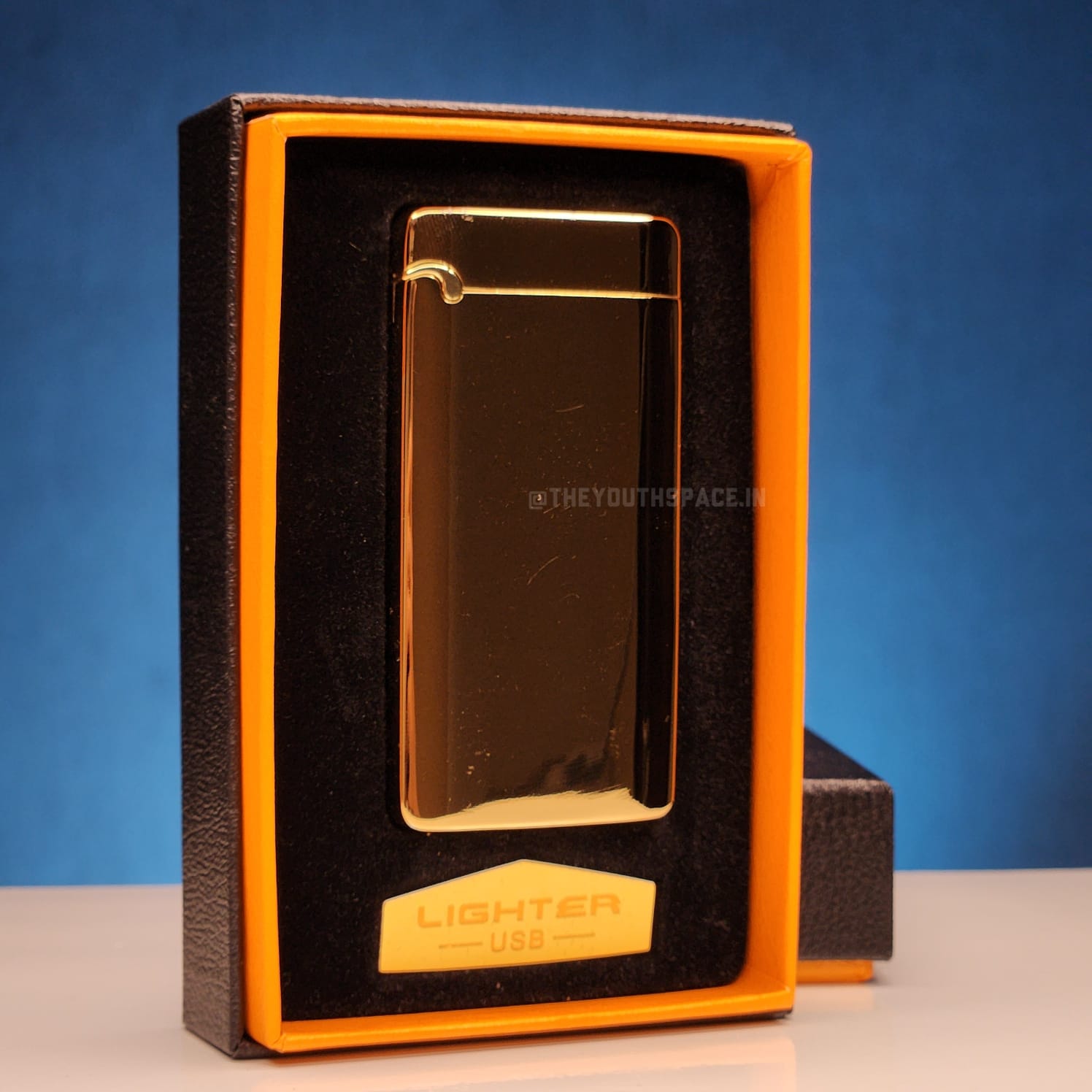 Electric Double Arc Metallic Lighter with Flame stick