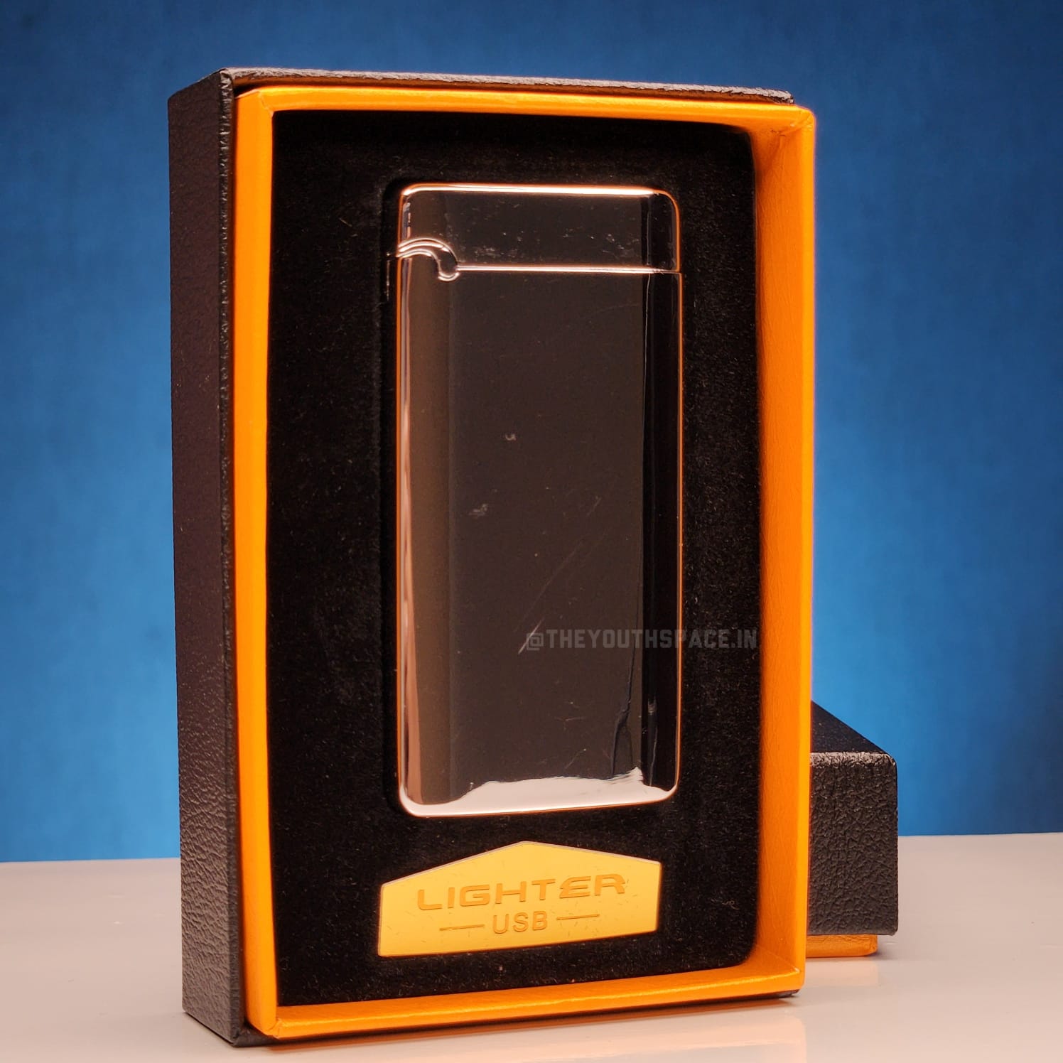 Electric Double Arc Metallic Lighter with Flame stick