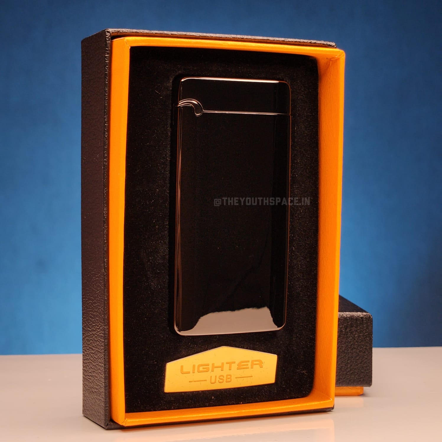 Electric Double Arc Metallic Lighter with Flame stick