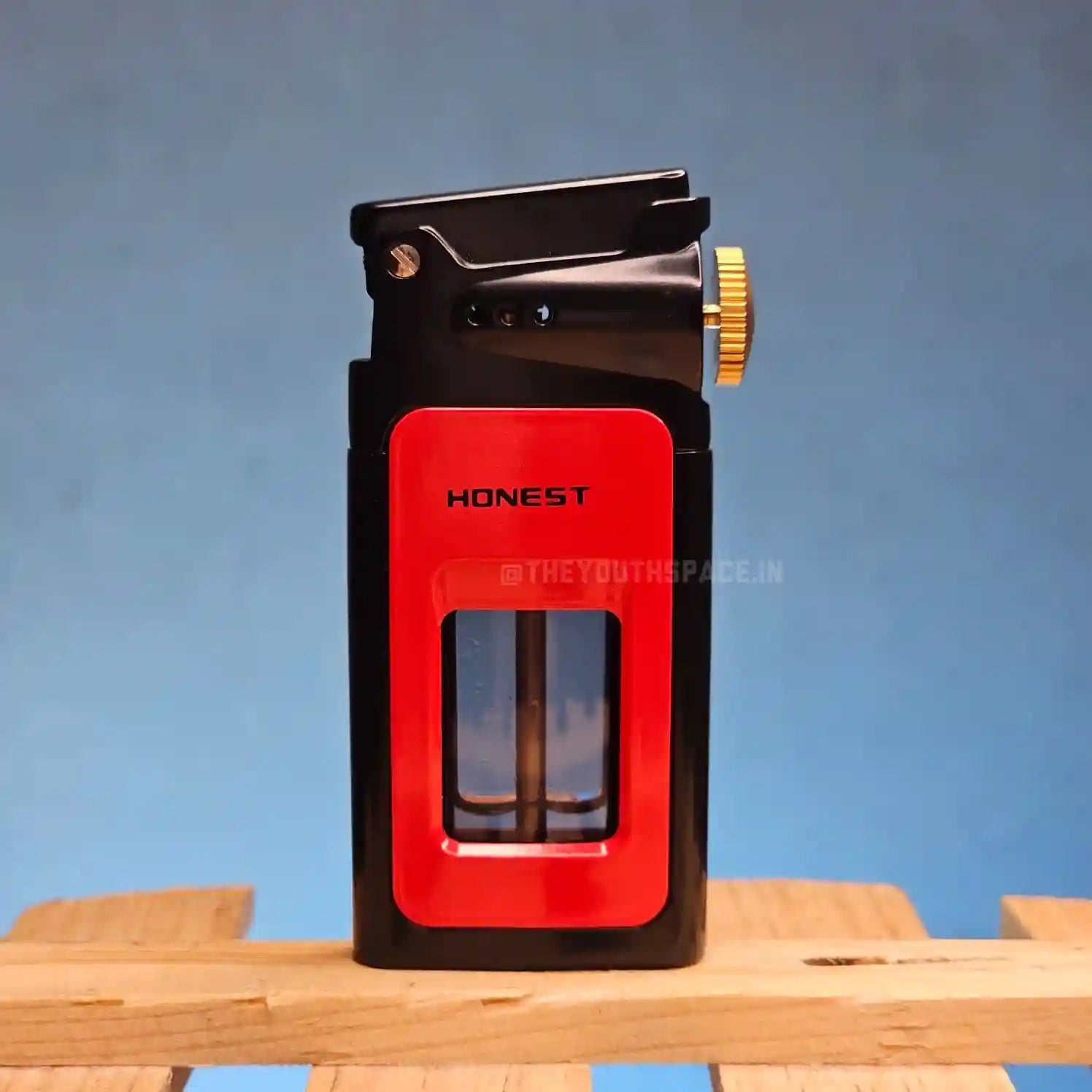 Retro style premium Lighter with visible fuel tank.