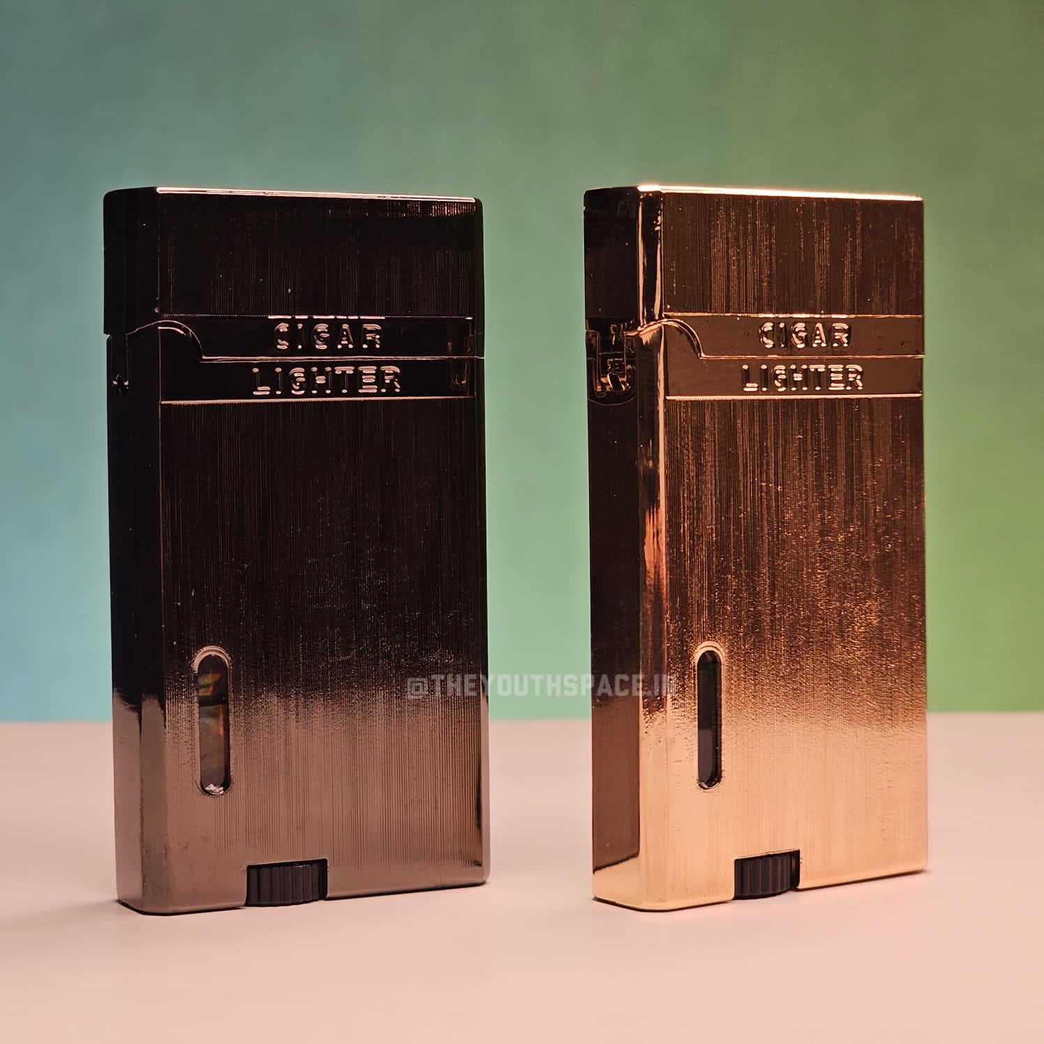 Sleek Fancy Dual Jet Lighter (Metallic)