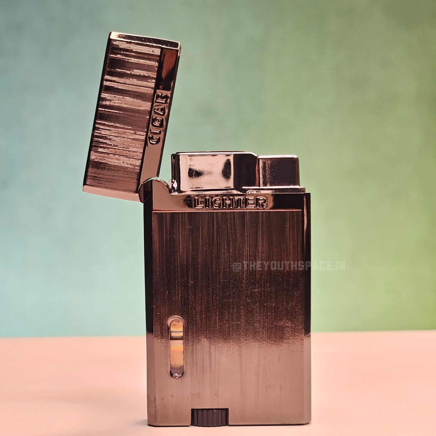 Sleek Fancy Dual Jet Lighter (Metallic)