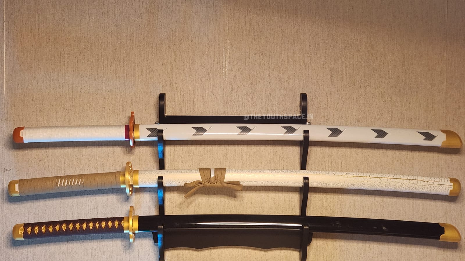 Wall Mount Wooden Katana Stand (3 tier)