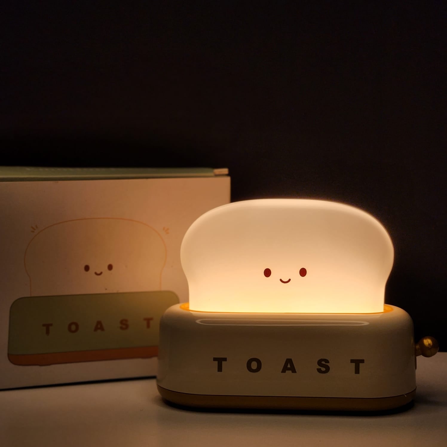 Toast Lamp (Size: 12.5 cm, Color : Warm white)