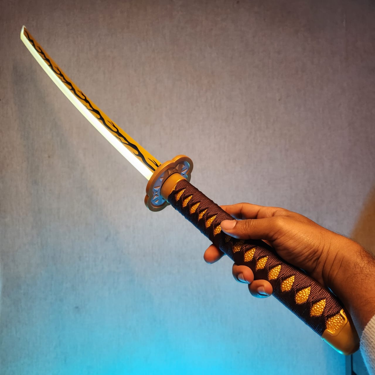 Zenitsu's Black Neon Wooden Katana (104 cm)