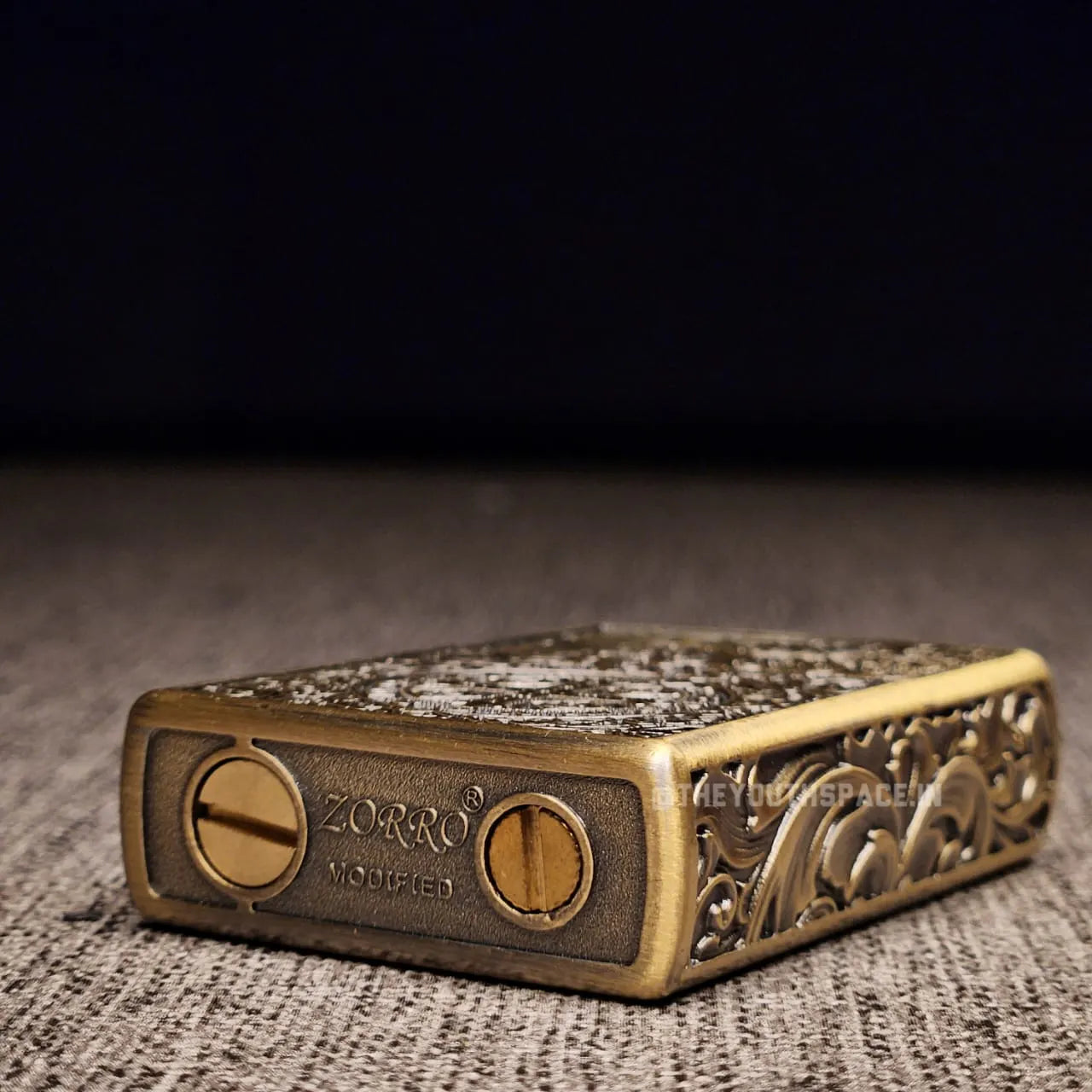 ZORRO Modified Antique Brass Saint Benedict Cross Kerosene Lighter