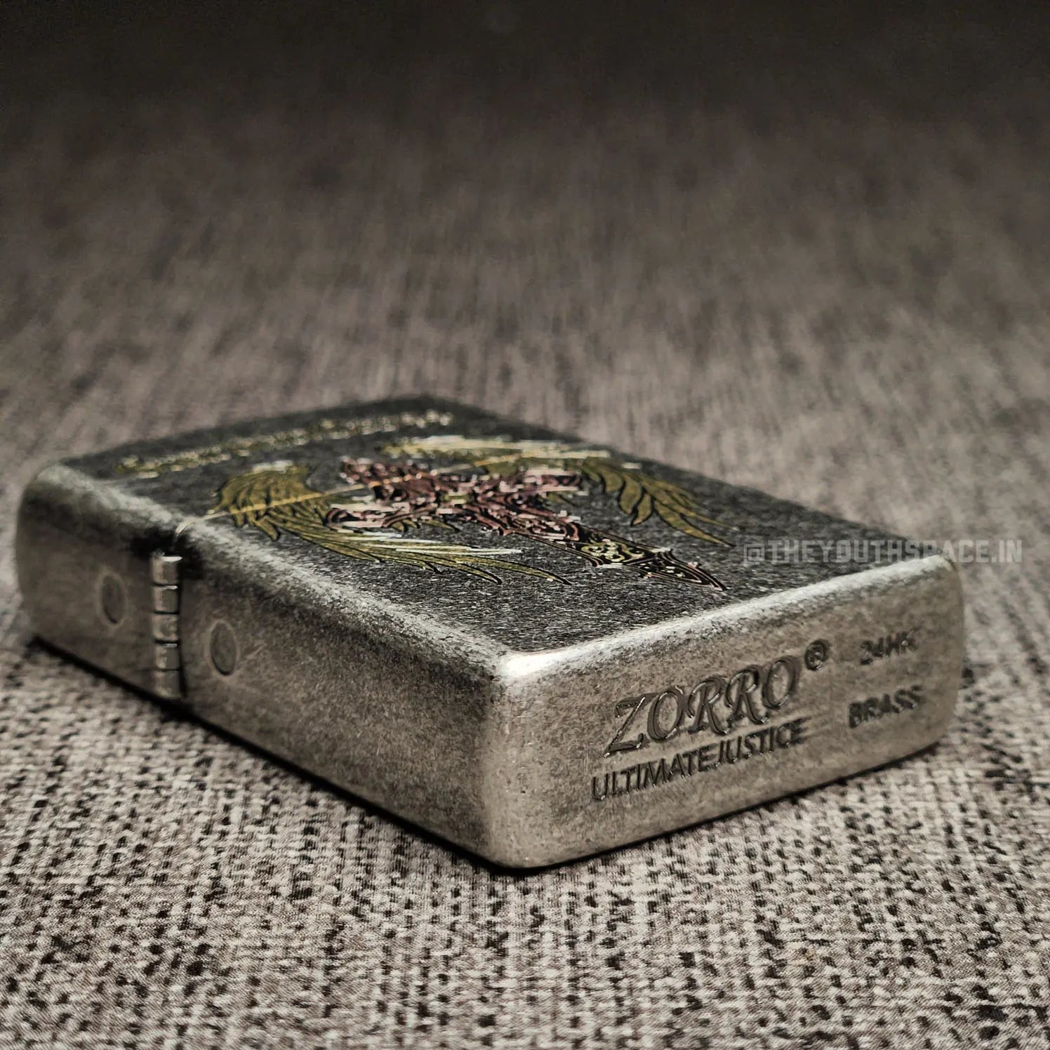 ZORRO ULTIMATE JUSTICE BRASS GUARDIAN CROSS LIGHTER 24HK