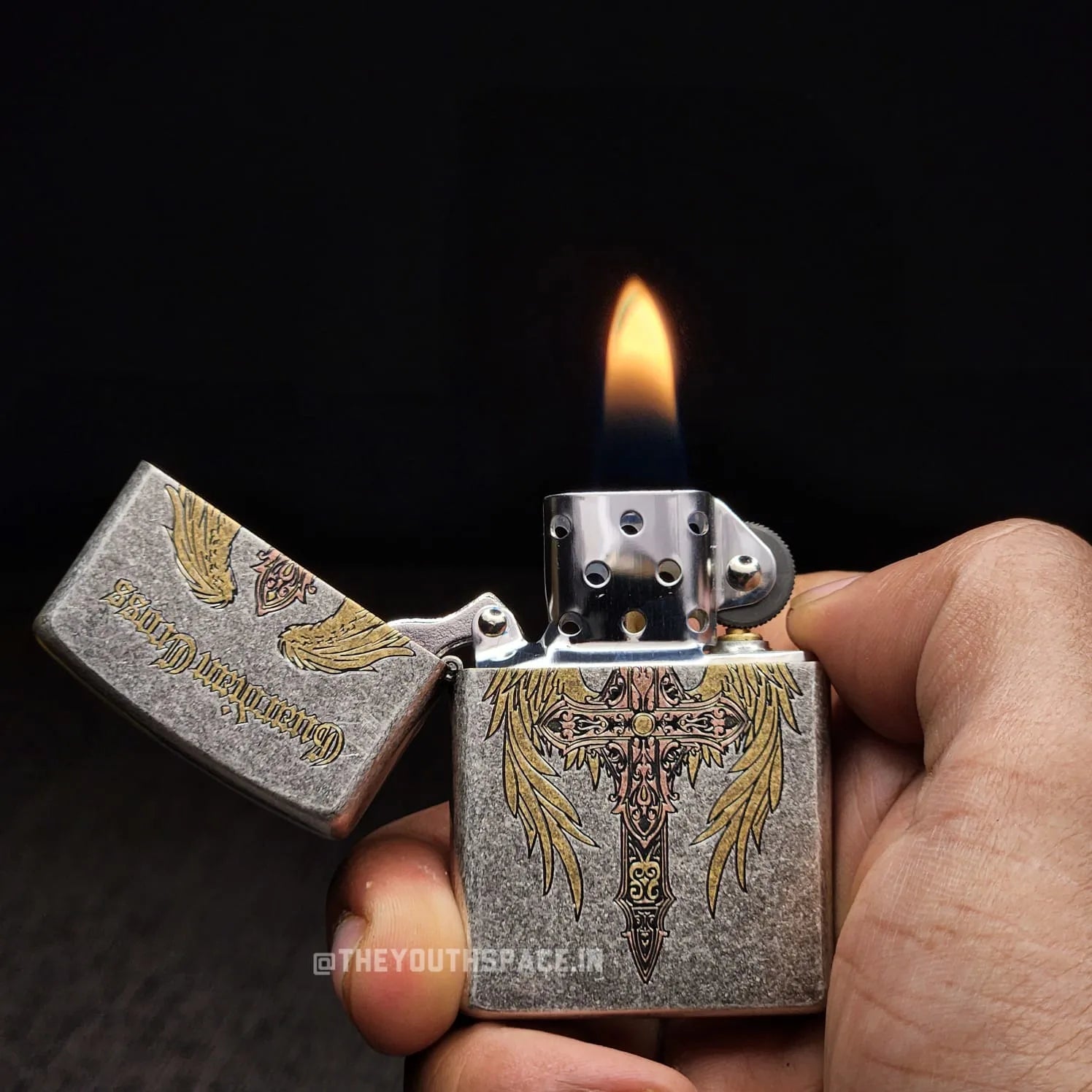 ZORRO ULTIMATE JUSTICE BRASS GUARDIAN CROSS LIGHTER 24HK