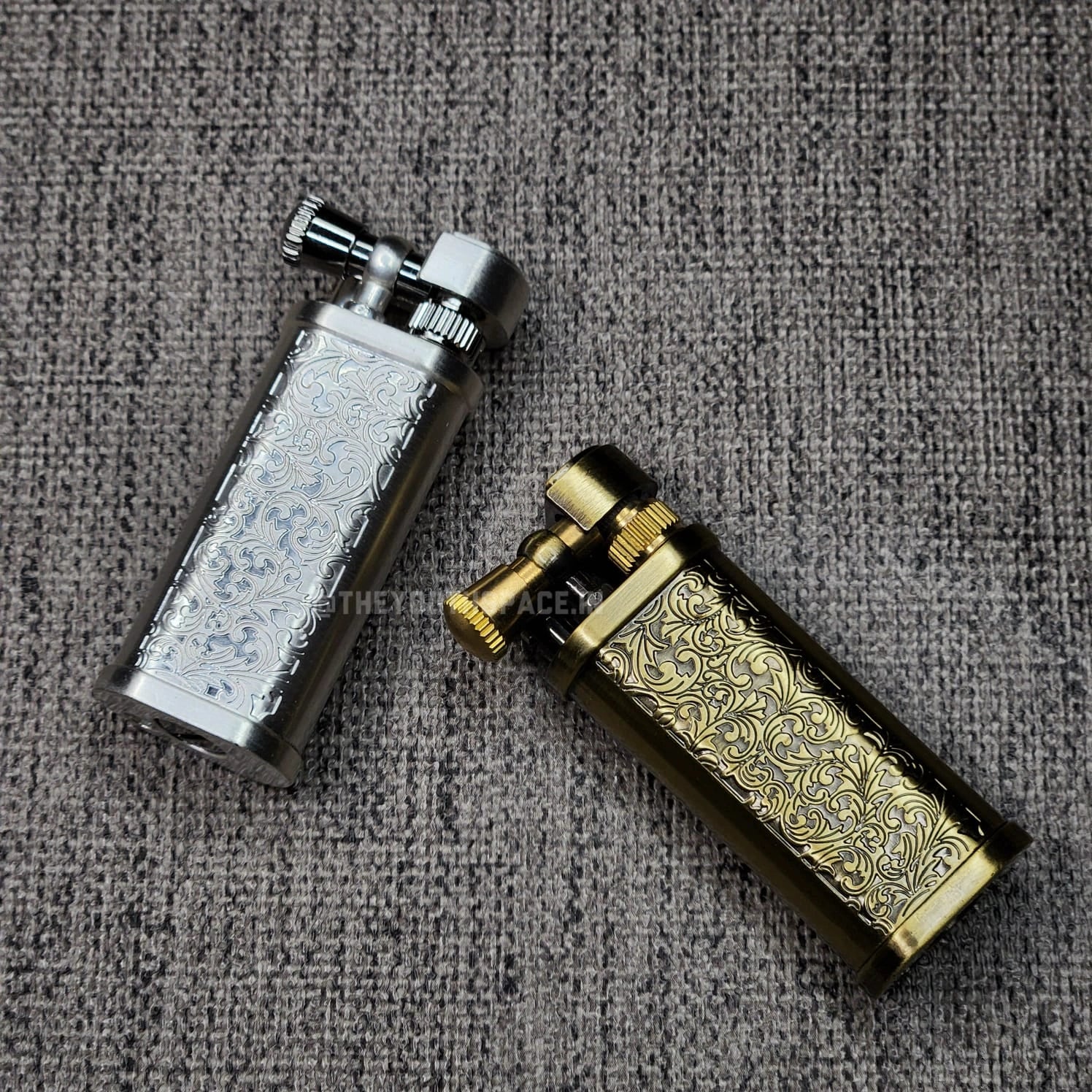 Vintage Intricate Design Lift Arm Metal Lighter