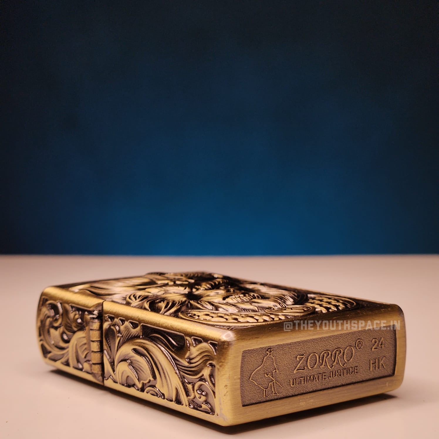 Zorro Ultimate Justice Brass Embossed Heavy Armor Wukong Kerosene Lighter 24HK