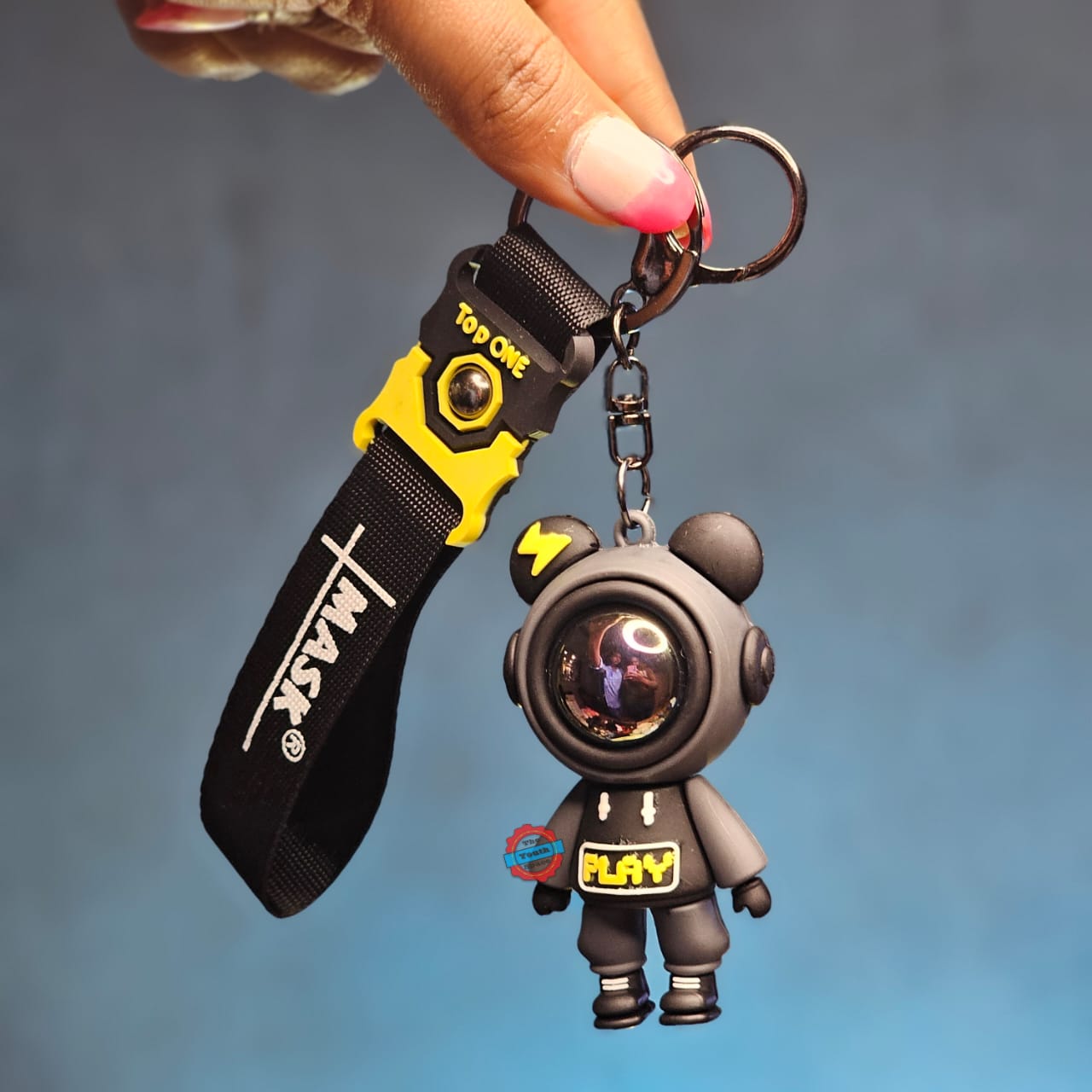 Cool Astranaut Silicone Keychain