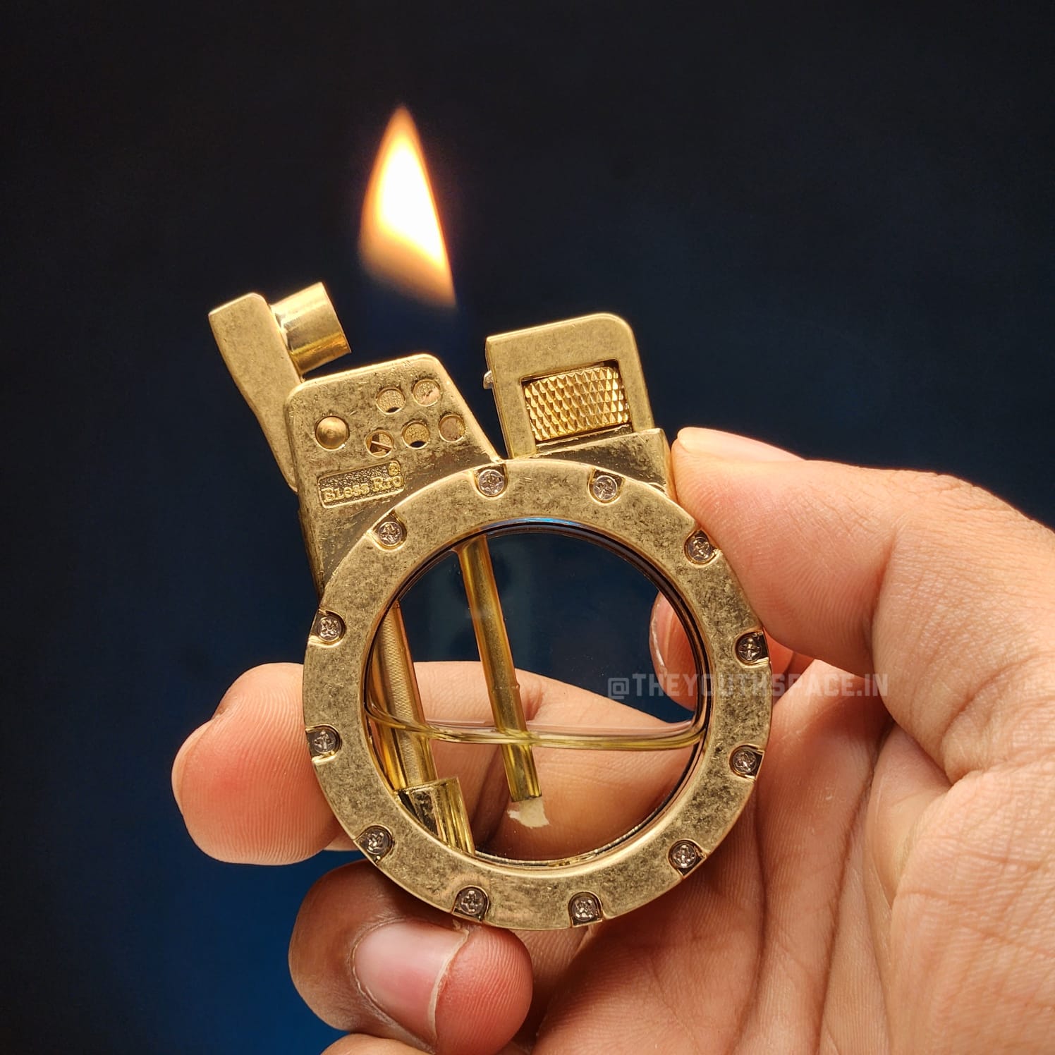 Retro Kerosene Visible Tank Lighter(Metallic)