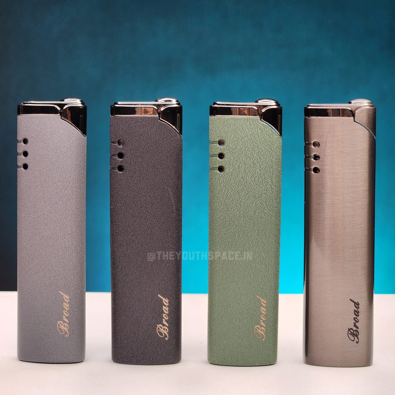 Slender Matte Red Flame Jet Lighter (Metallic)