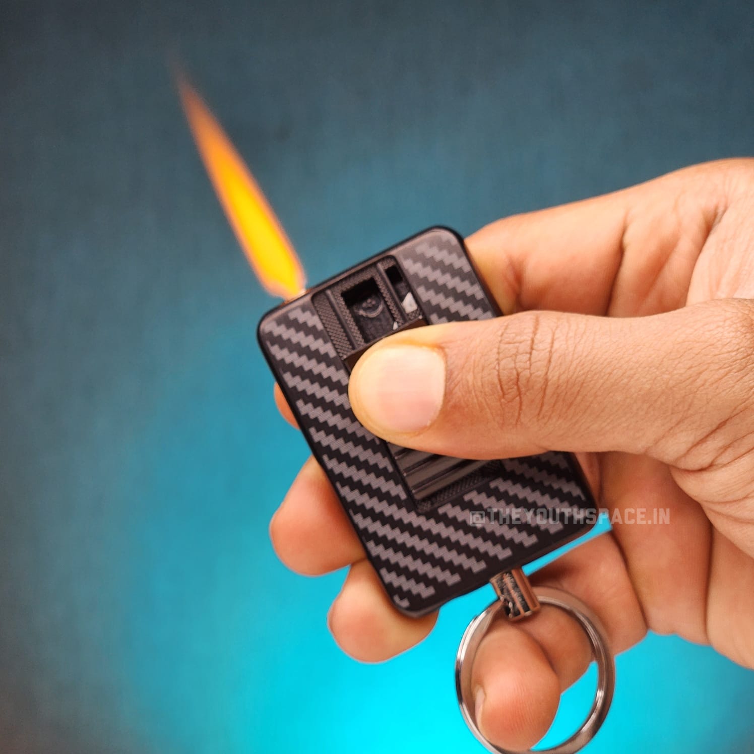 Carbon Ignite Orange Flame Lighter (Metallic)