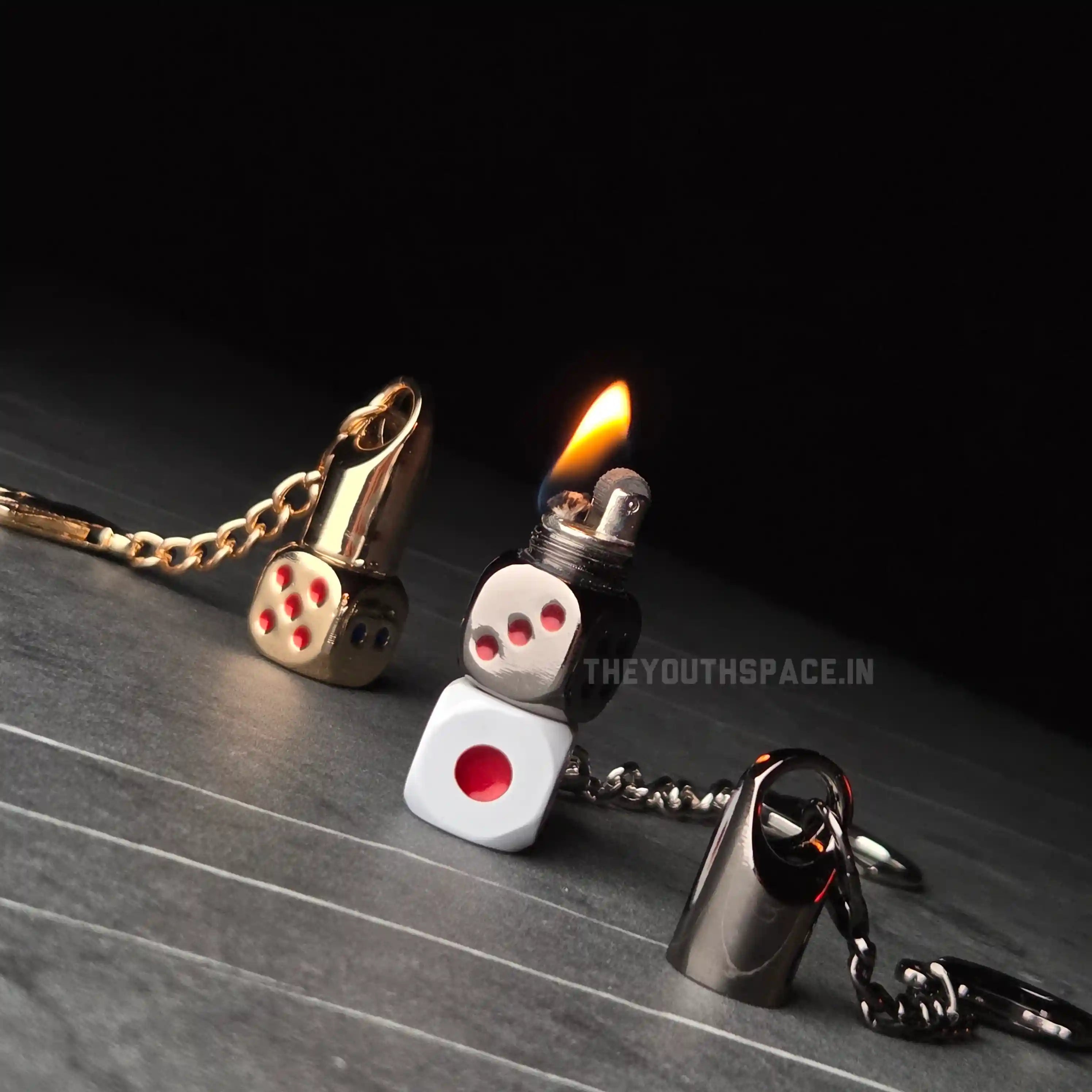 Mini Dice Hidden Keychain Lighter