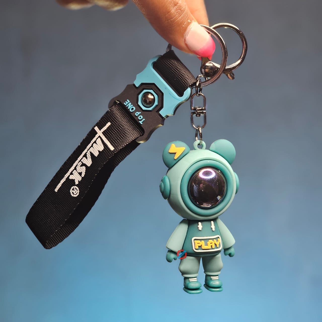 Cool Astranaut Silicone Keychain