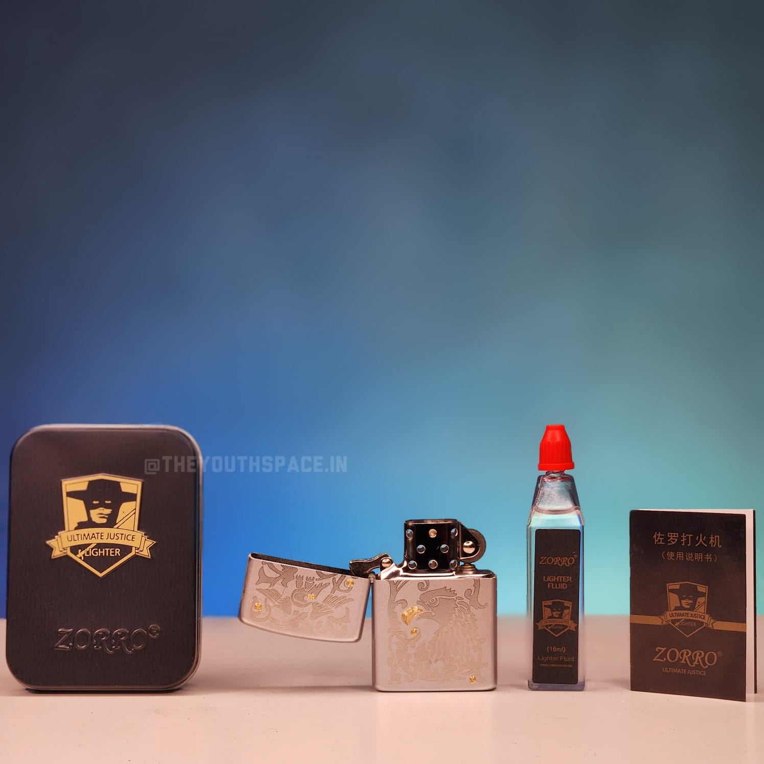 ZORRO ULTIMATE JUSTICE BRASS EAGLE LIGHTER 21HK