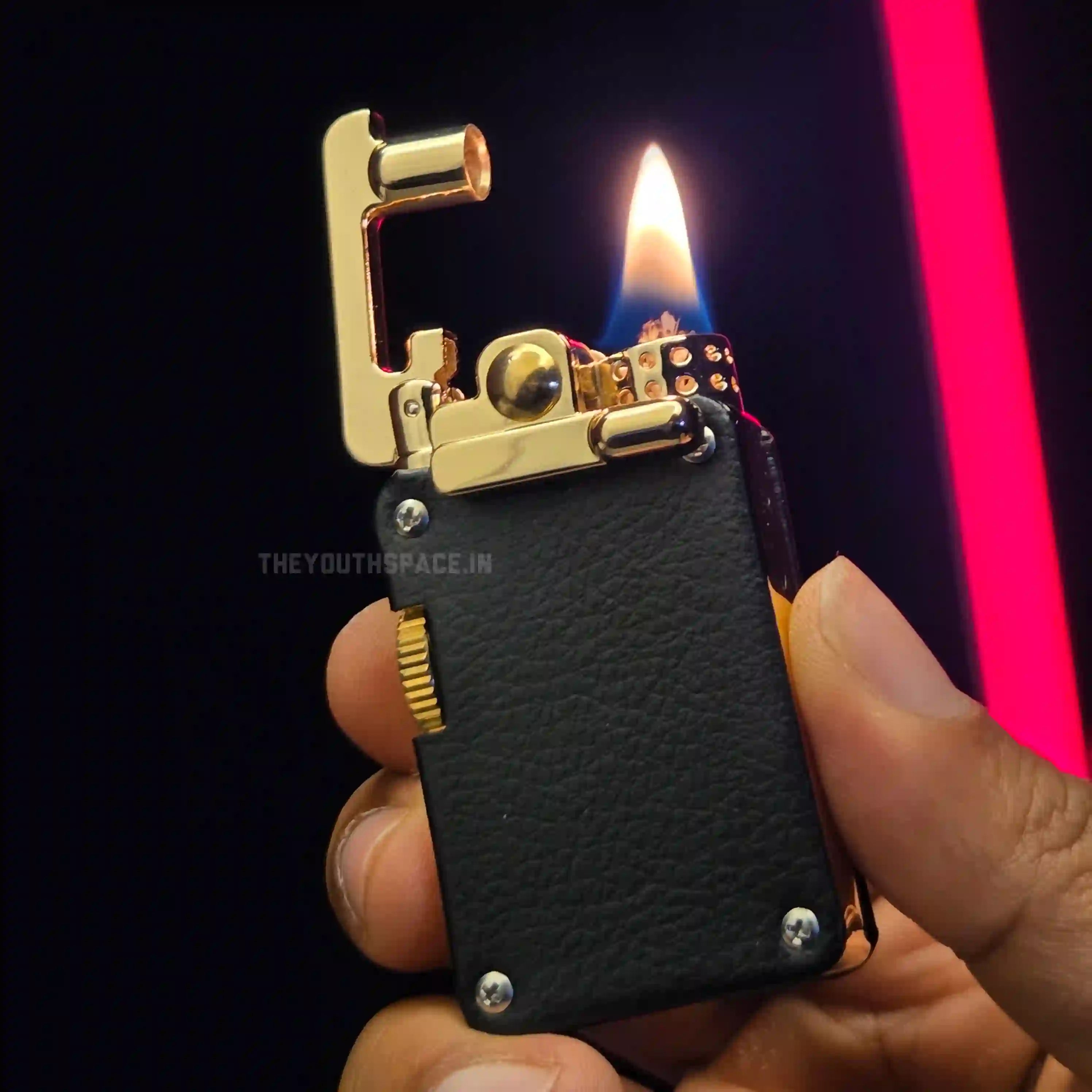 CHIEF 702 Carved Leather Rocker Arm Lighter