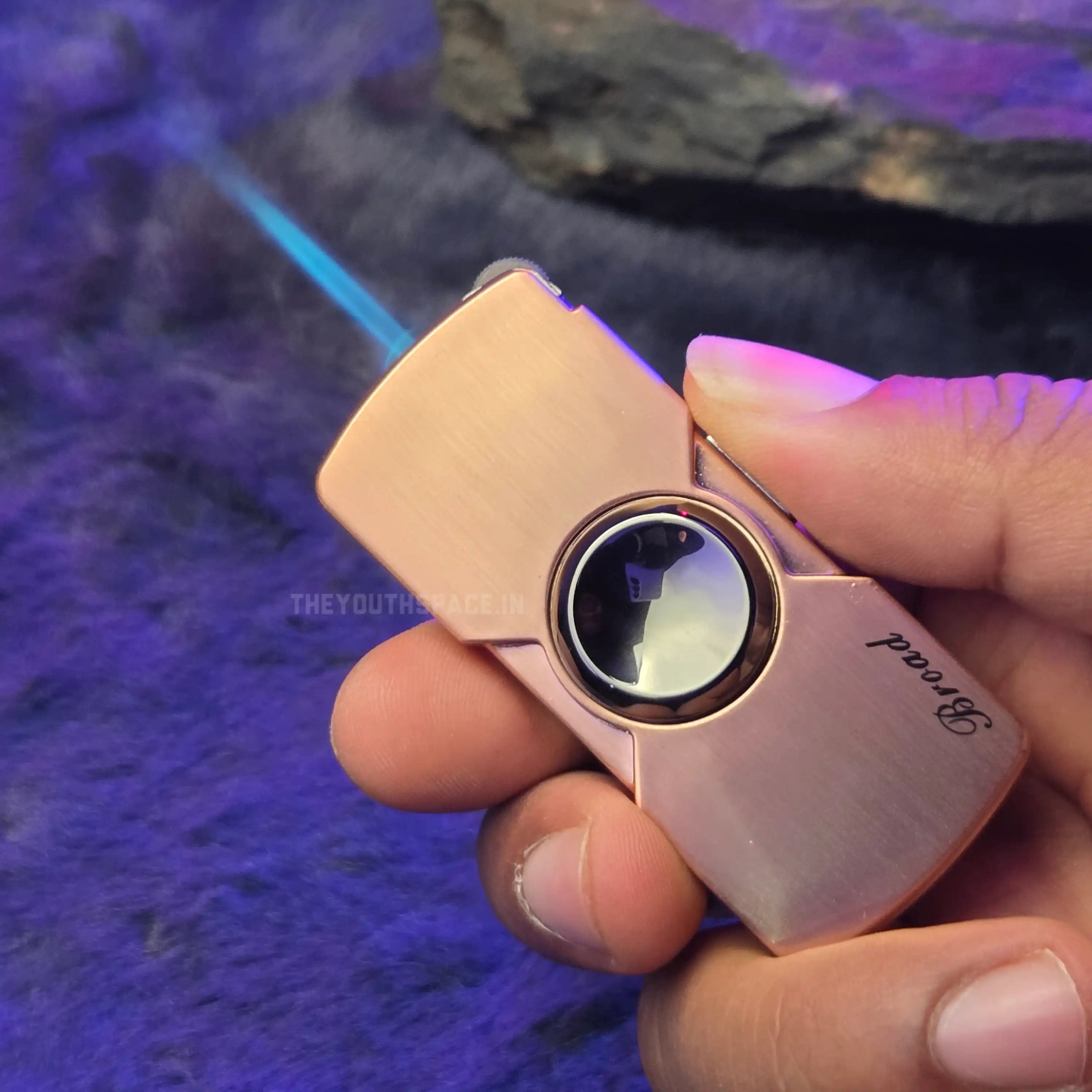 Fidget Spinner Jet Lighter (Metallic)