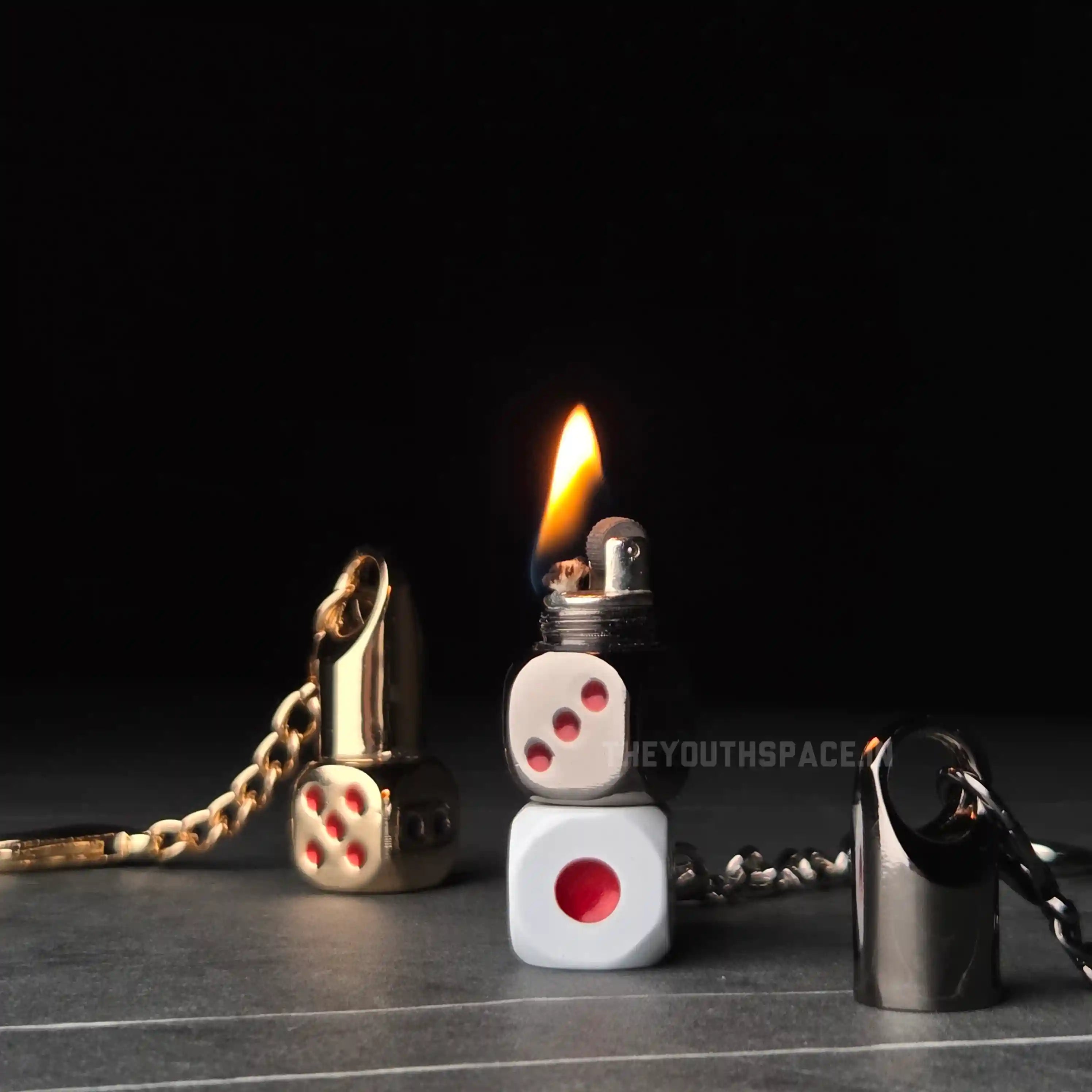 Mini Dice Hidden Keychain Lighter