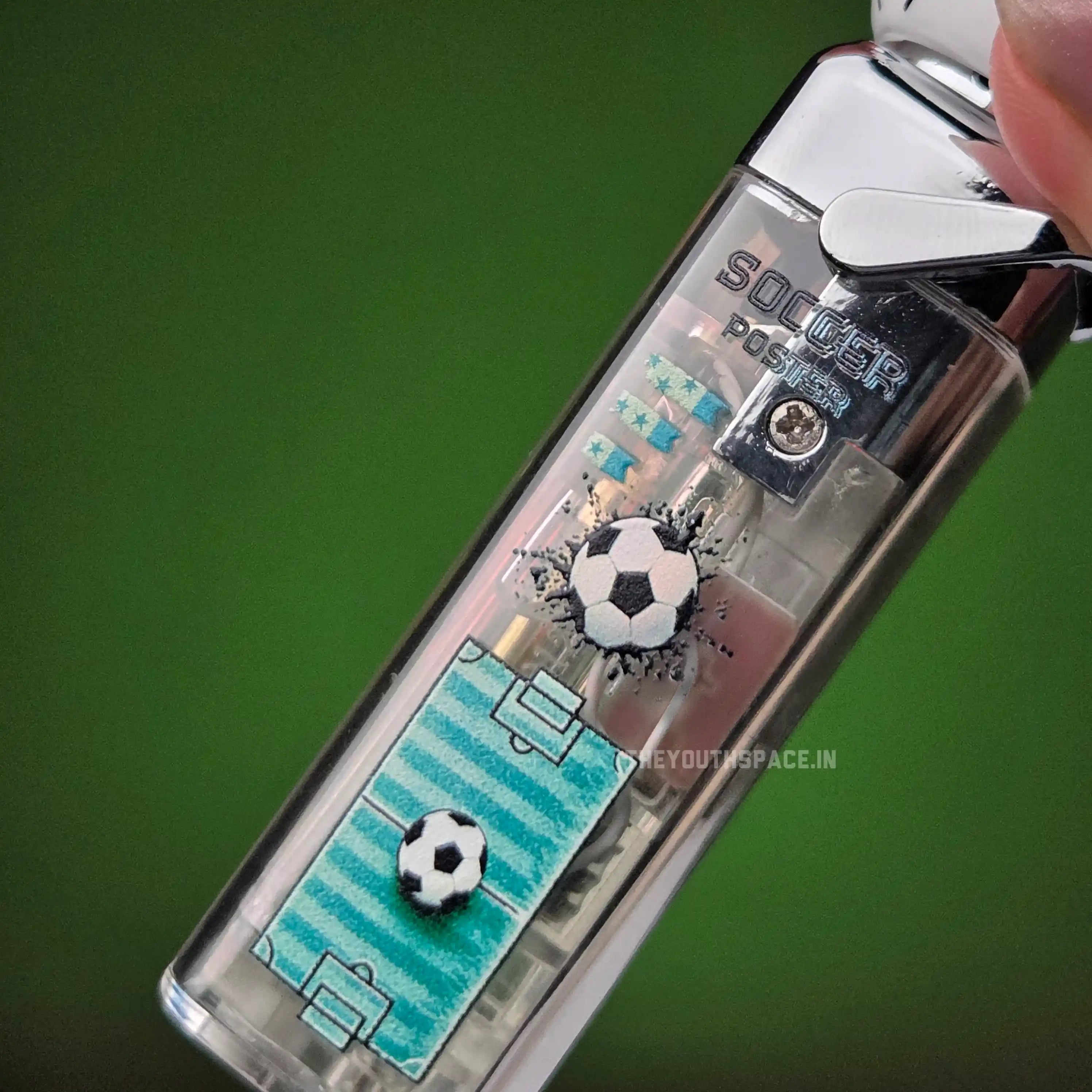 Football Spinner Red Flame Jet Lighter