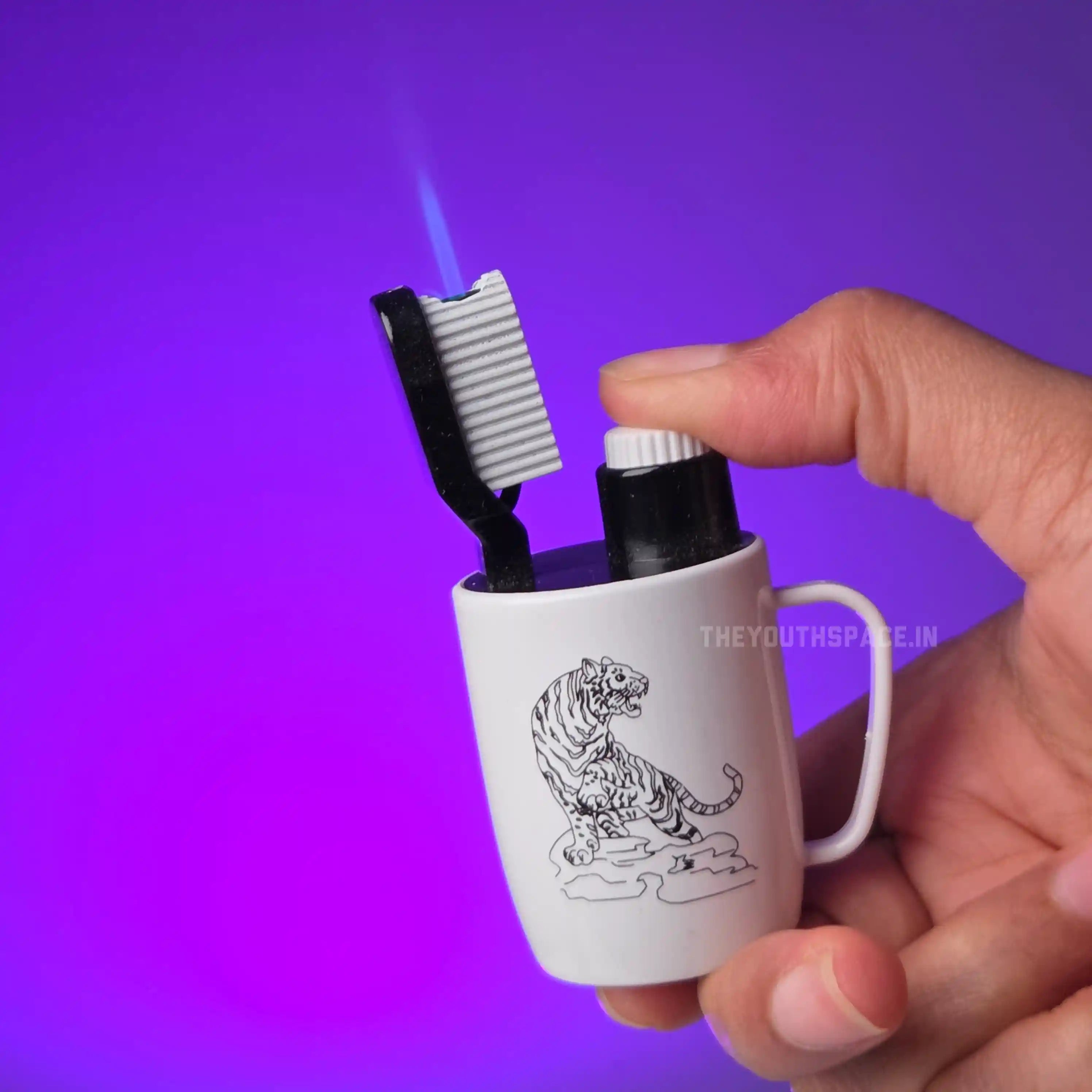 Tooth Brush Holder Fancy Jet Lighter