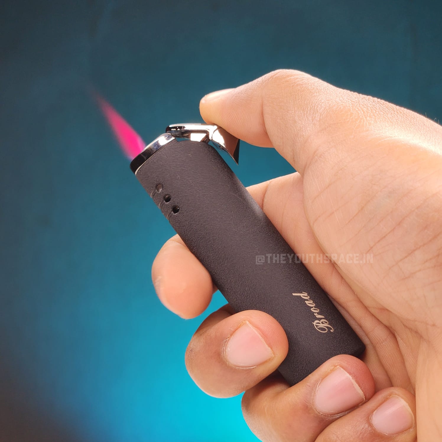 Slender Matte Red Flame Jet Lighter (Metallic)