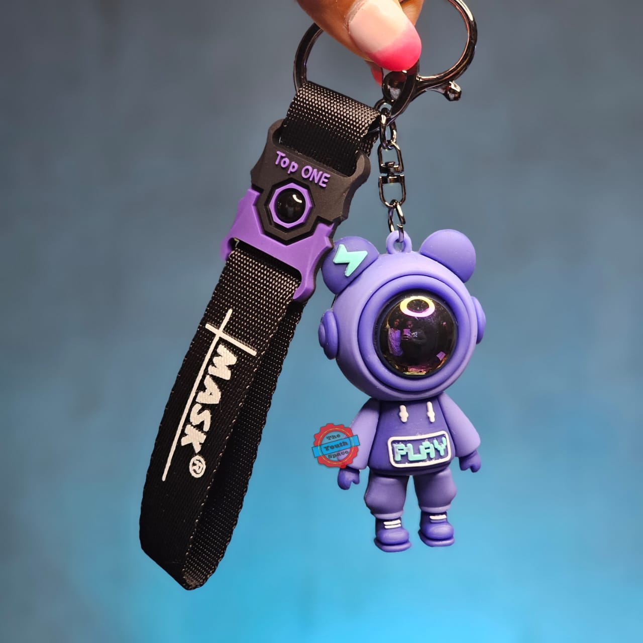 Cool Astranaut Silicone Keychain