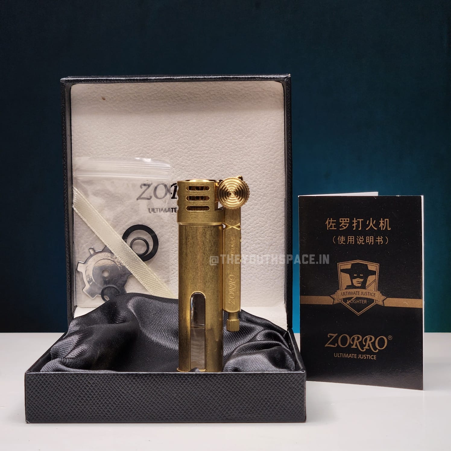 Zorro Siphon 556 Brass Retro Kerosene Lighter