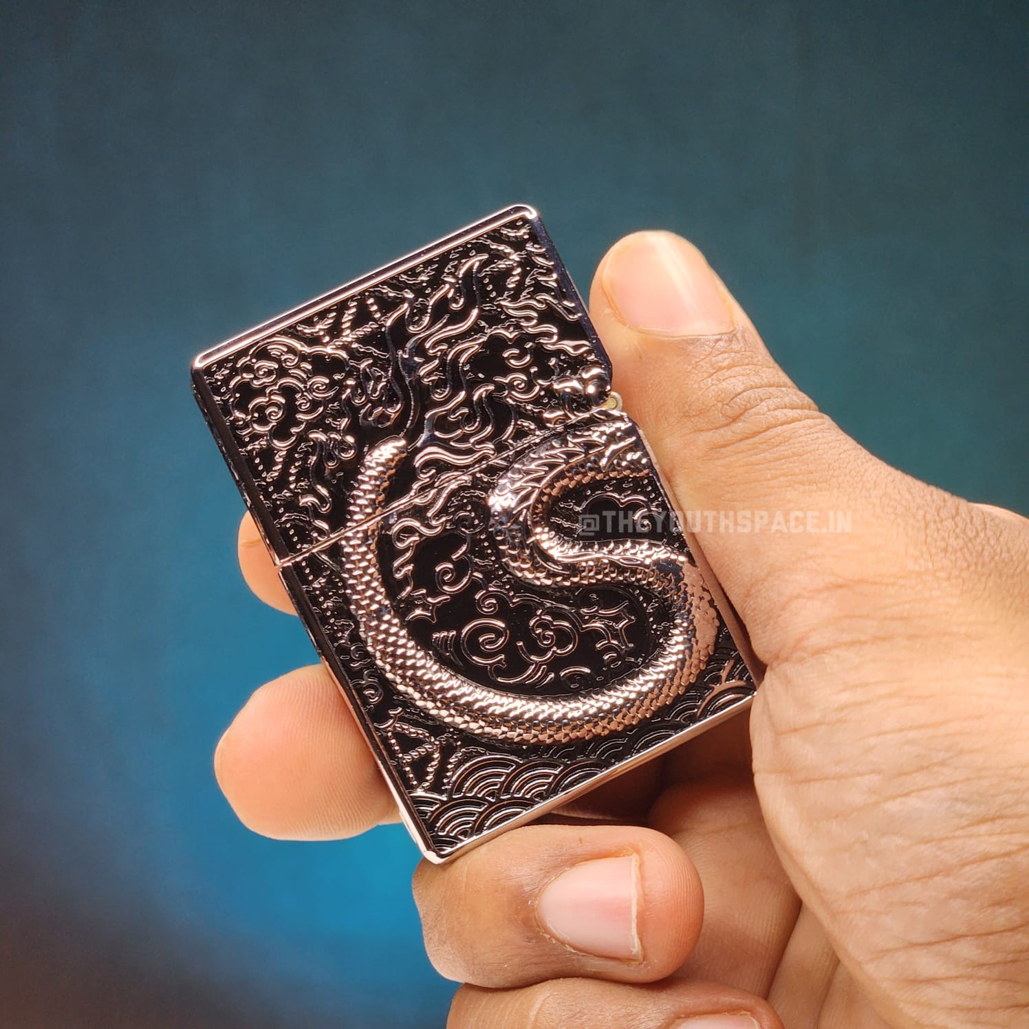 Zorro Ultimate Justice Brass Antique Dragon Embossed Lighter