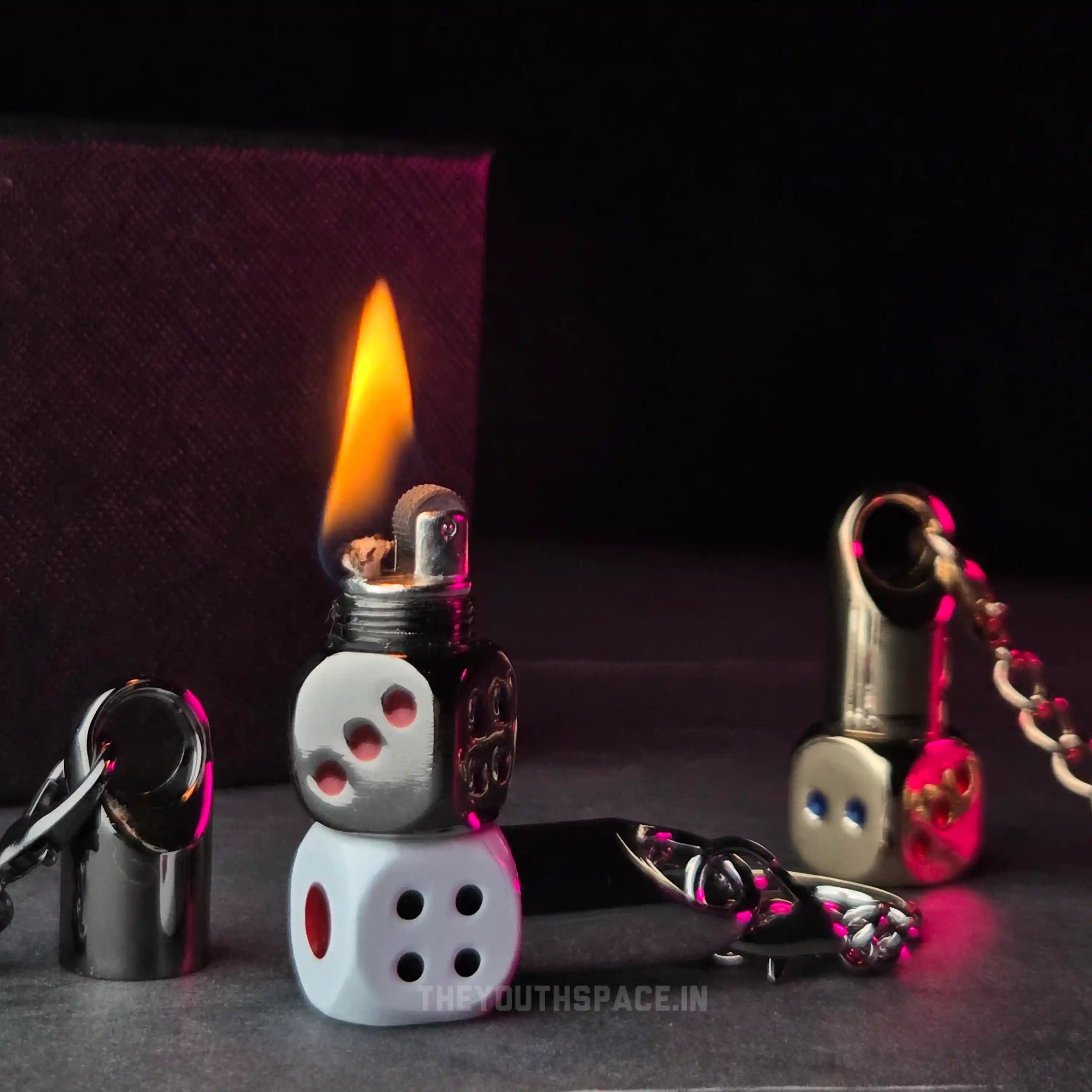 Mini Dice Hidden Keychain Lighter