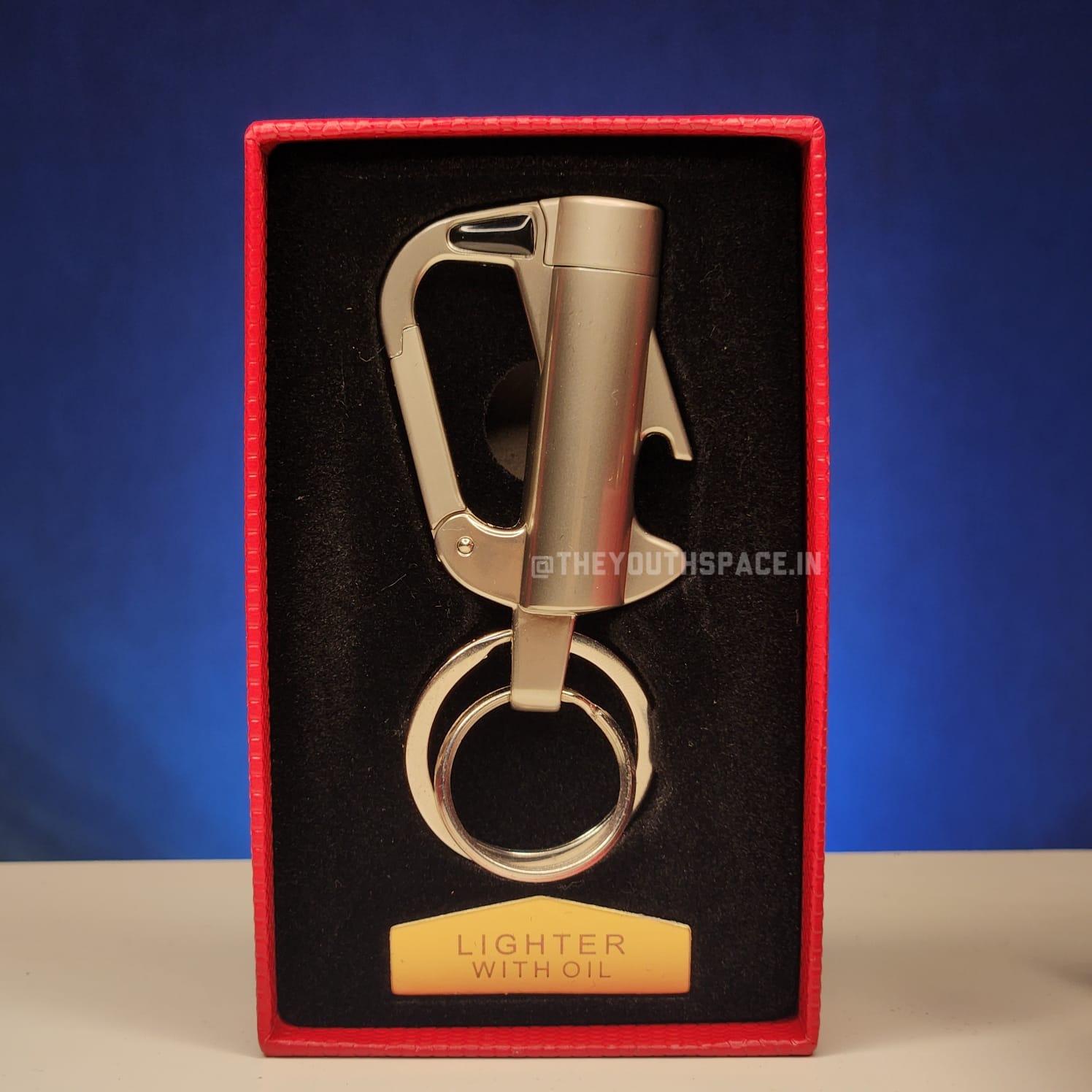 Carabiner Flint wheel Lighter (Metallic)