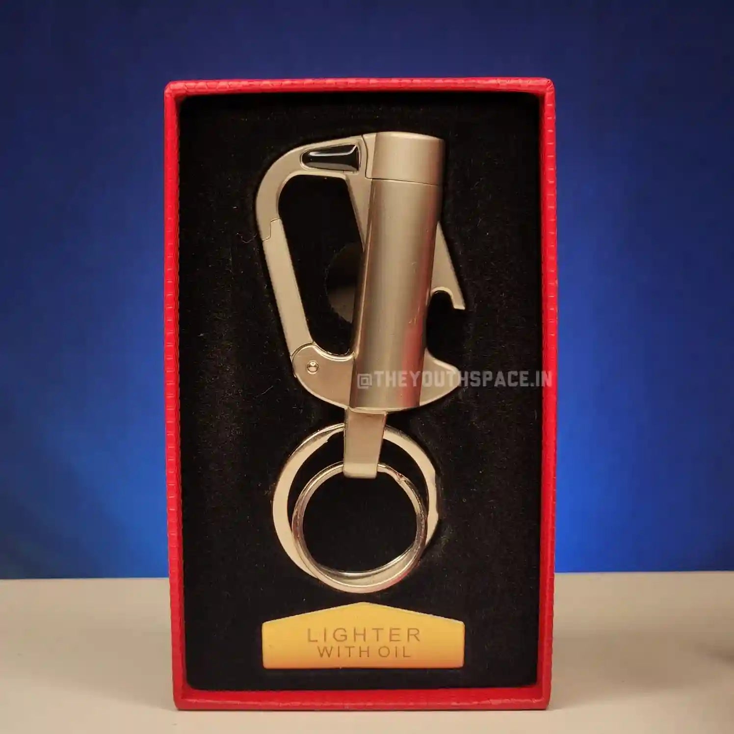 Carabiner Flint wheel Lighter (Metallic)