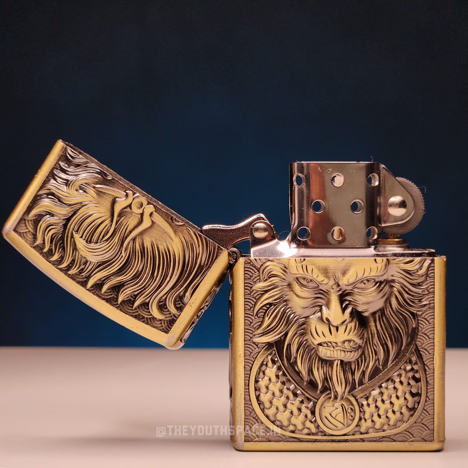 Zorro Ultimate Justice Brass Embossed Heavy Armor Wukong Kerosene Lighter 24HK