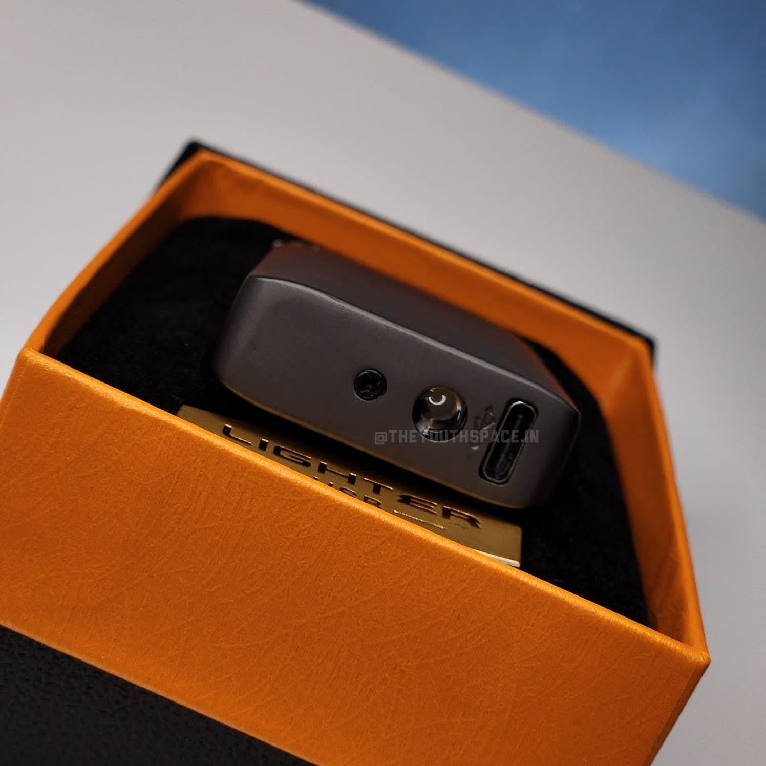 Electric Double Arc Metallic Lighter with Flame stick