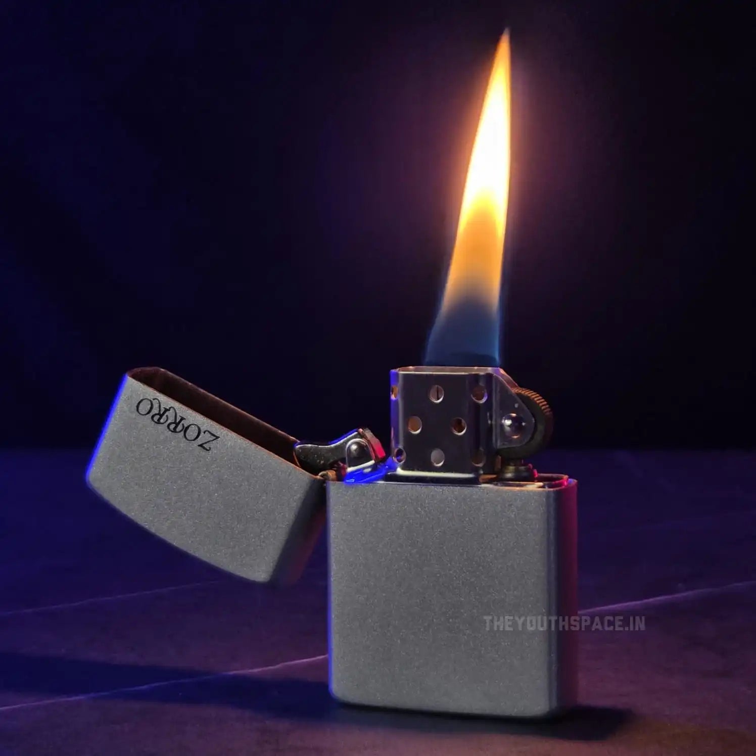 ZORRO ULTIMATE JUSTICE BRASS MATTE SILVER LIGHTER 22HK