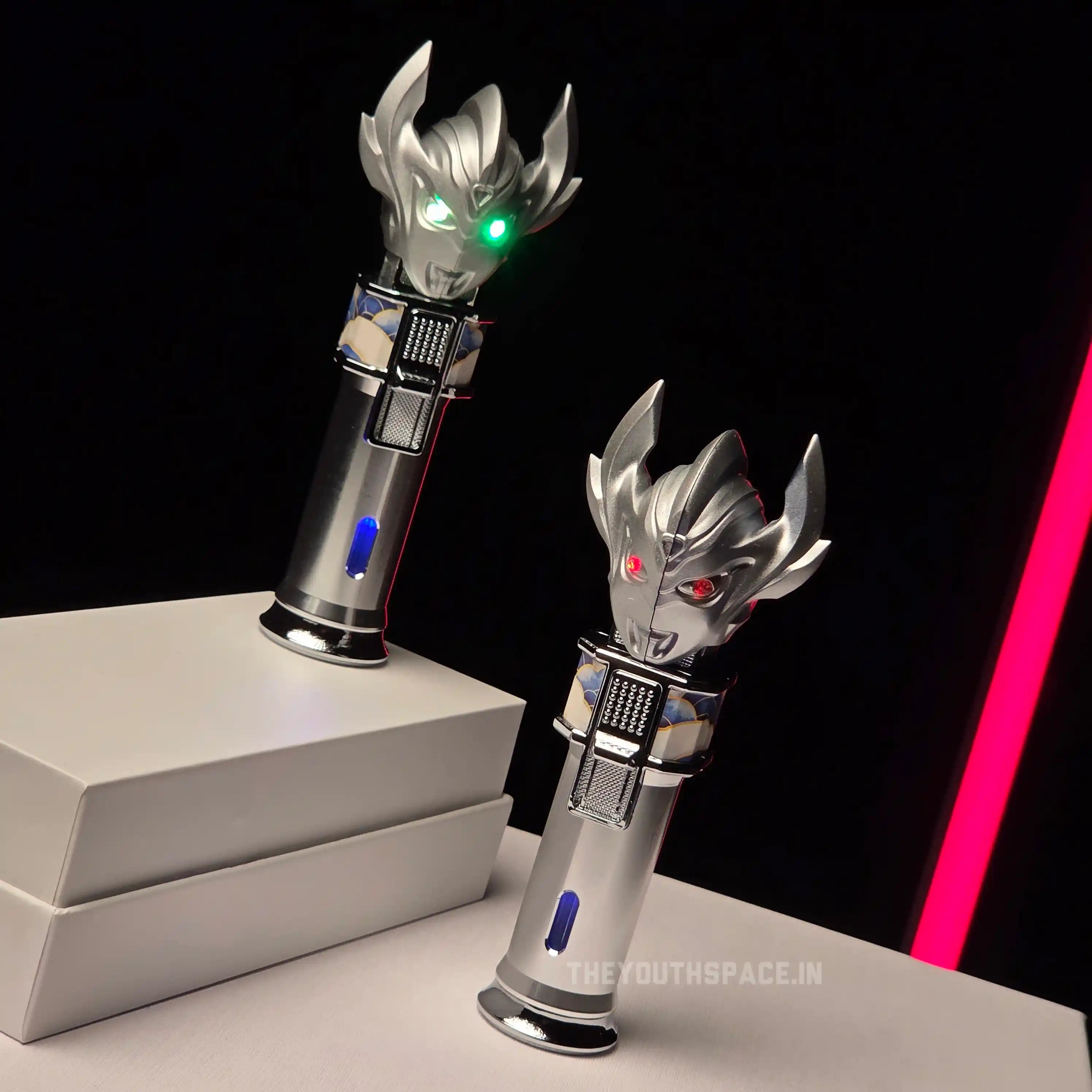 Split-Core Ultraman Tiga Spark Lens Torch Jet Lighter