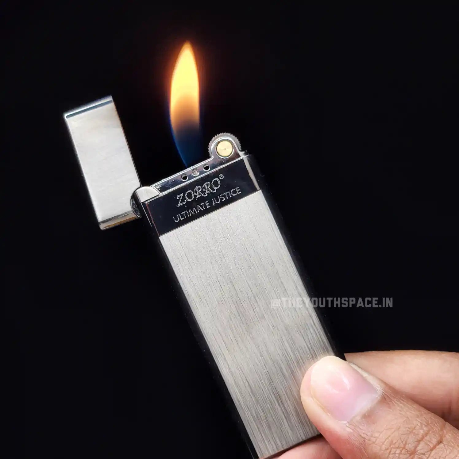 Zorro Ultimate Justice Ultra Slim Limited Edition Brass Butane Lighter