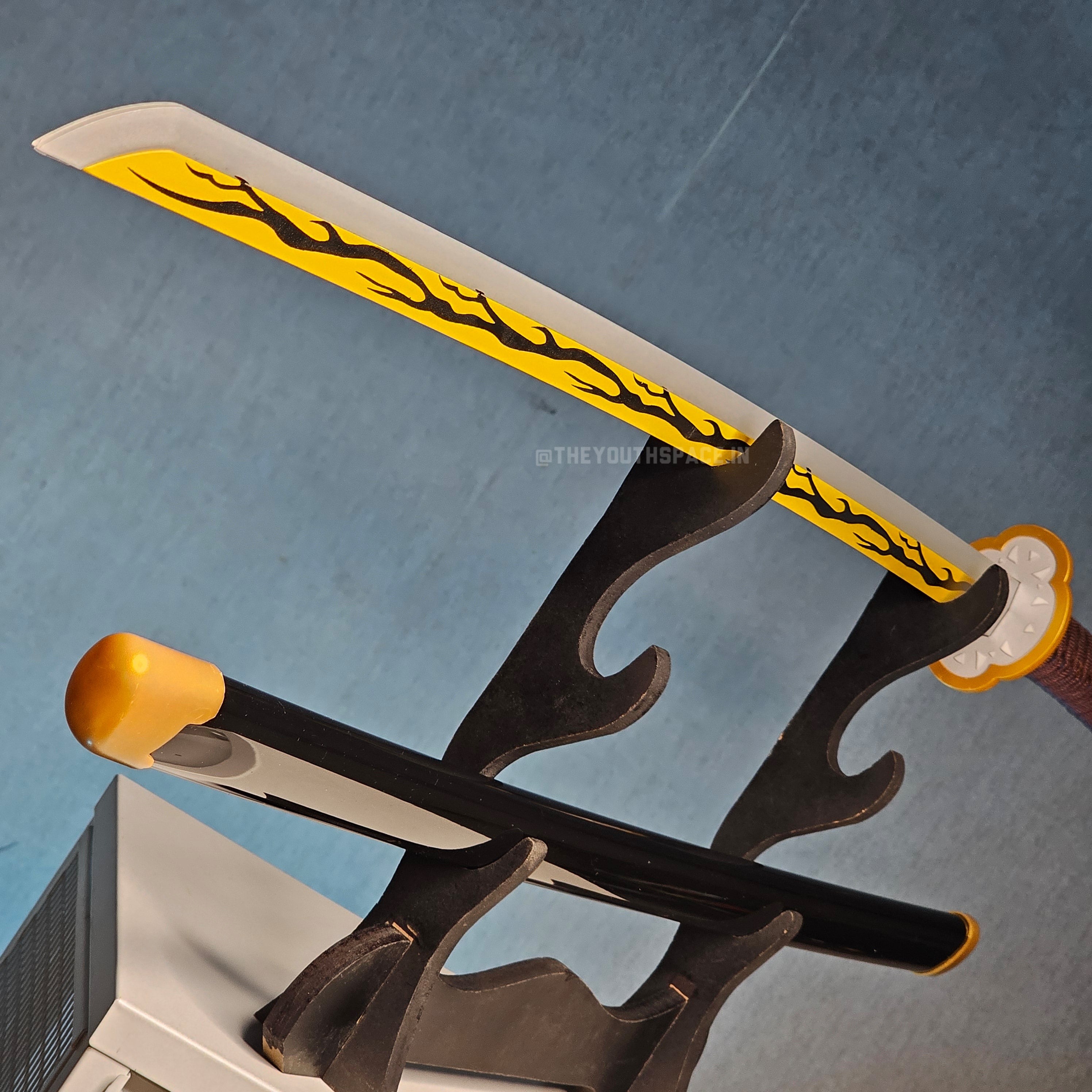 Zenitsu's Black Neon Wooden Katana (104 cm)