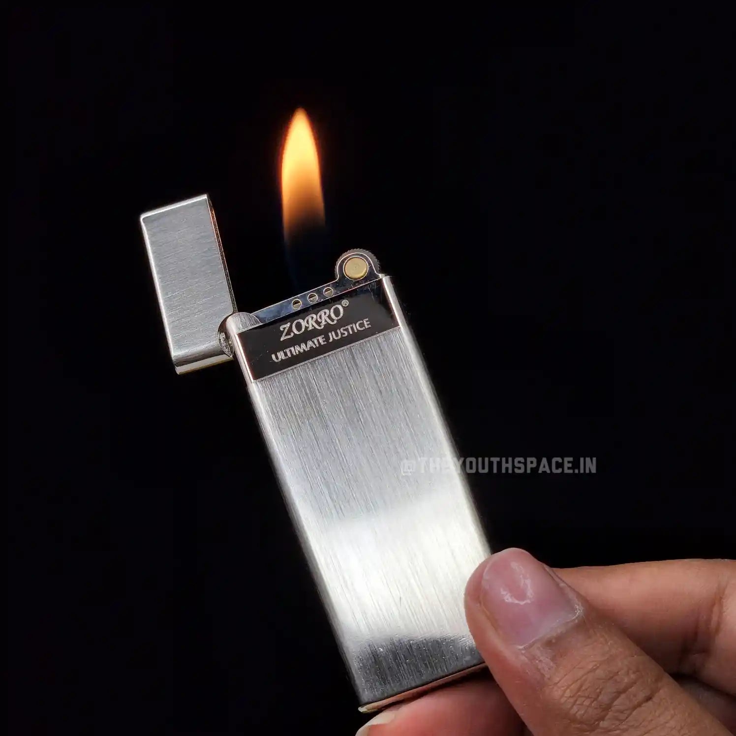 Zorro Ultimate Justice Ultra Slim Limited Edition Brass Butane Lighter