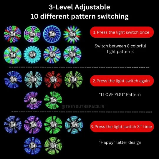 Neon Vortex Pro Led Spinner Lighter (Rechargeable)